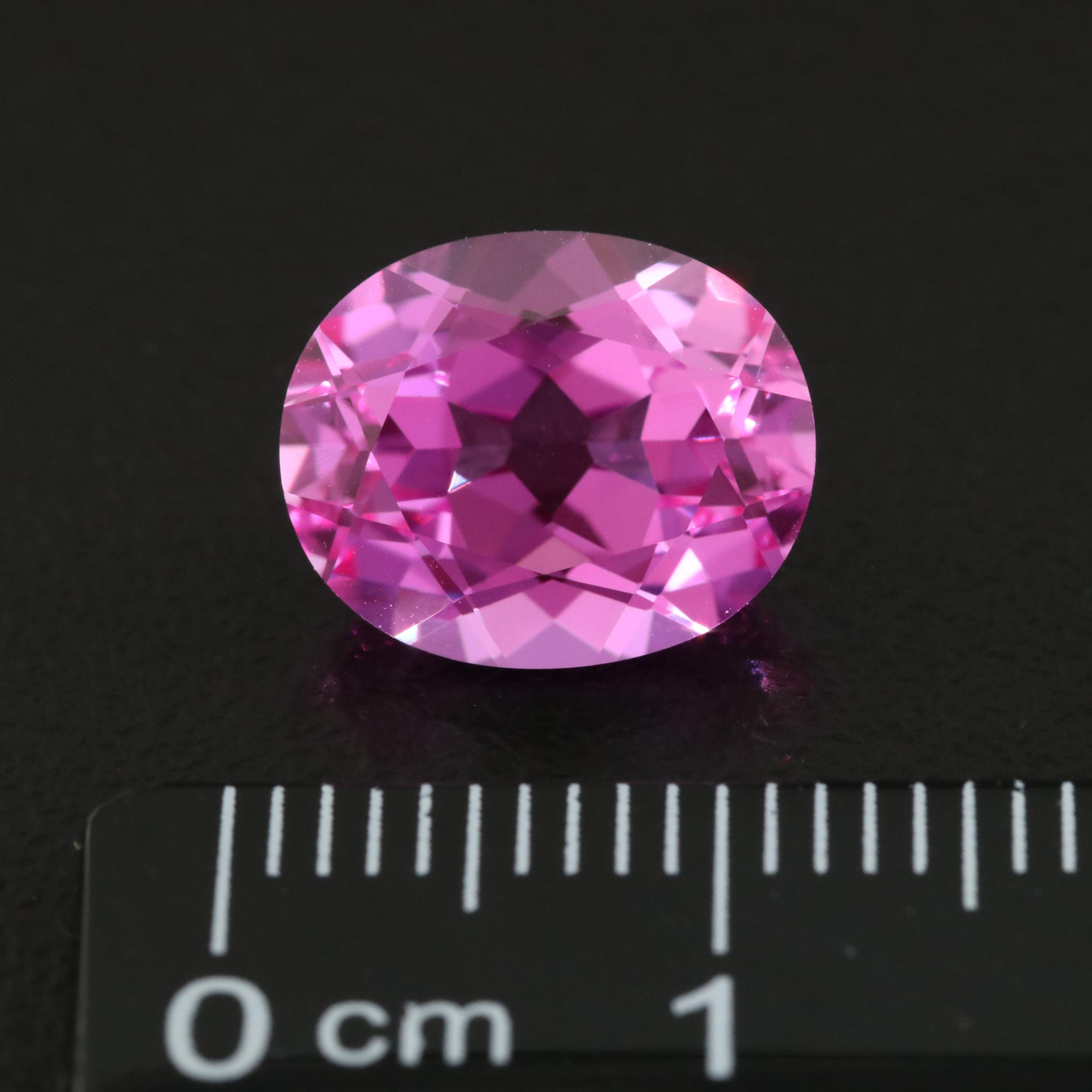 Loose 5.01 CT Lab Grown Pink Sapphire