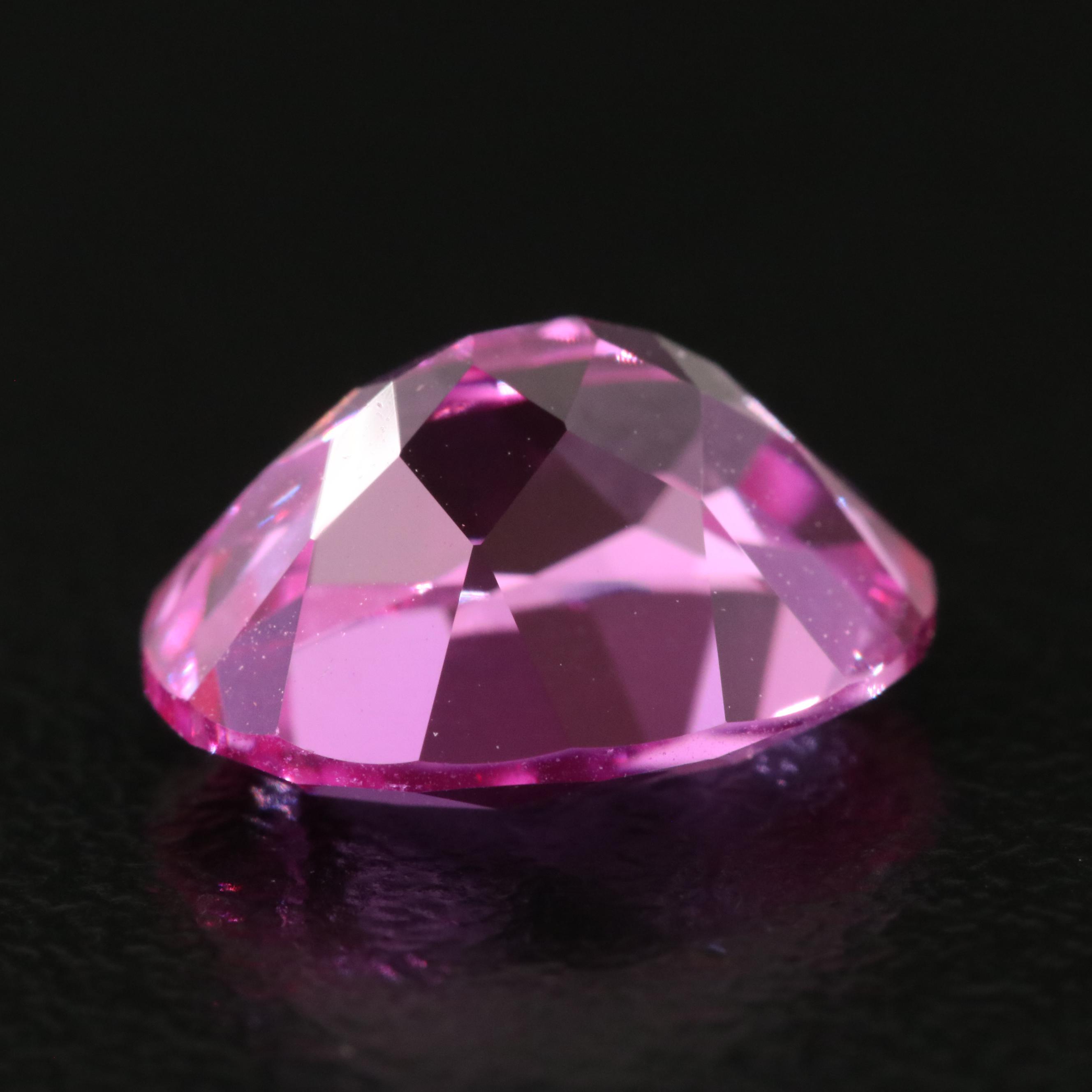 Loose 5.01 CT Lab Grown Pink Sapphire