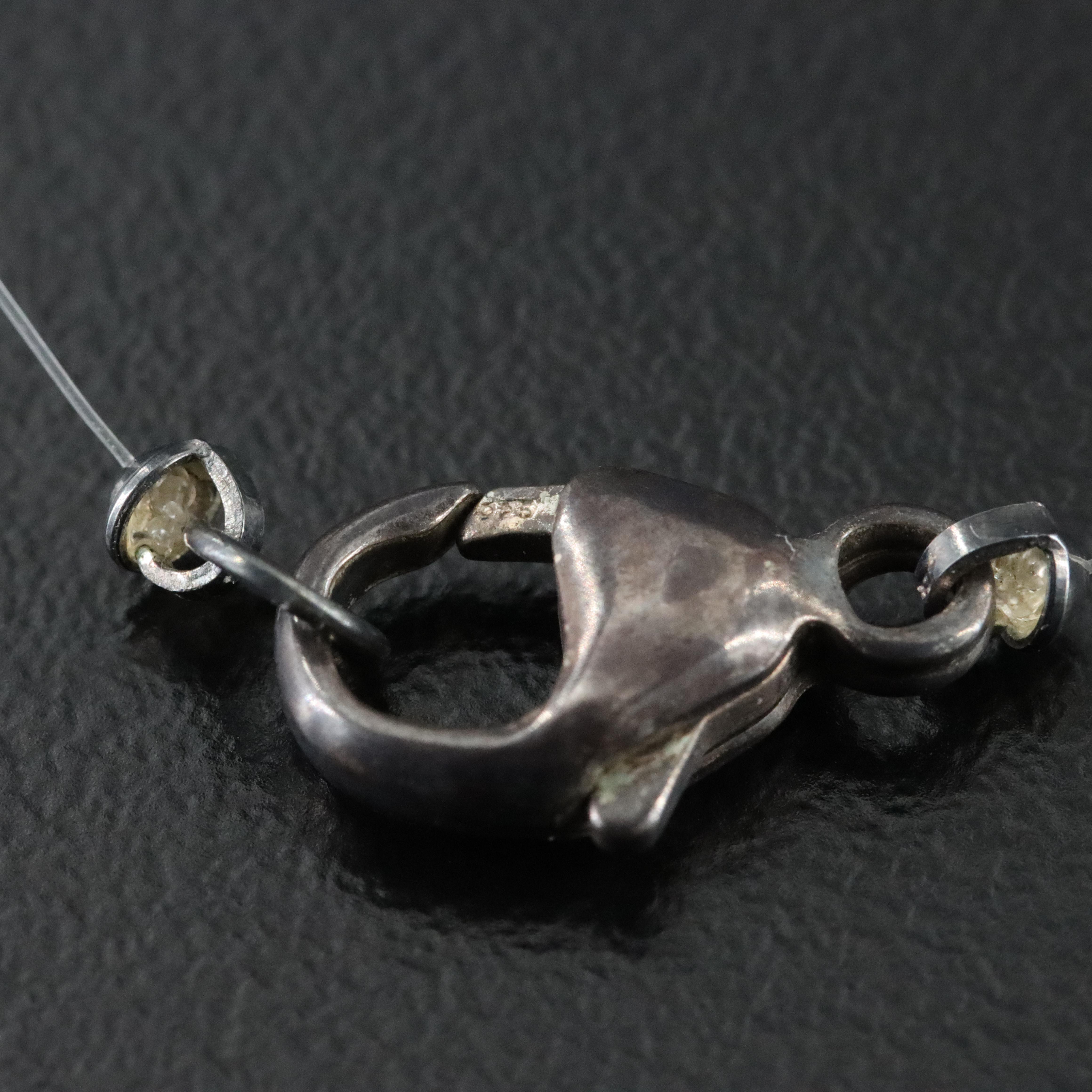 Pearl Station Necklace with a Sterling Silver Clasp