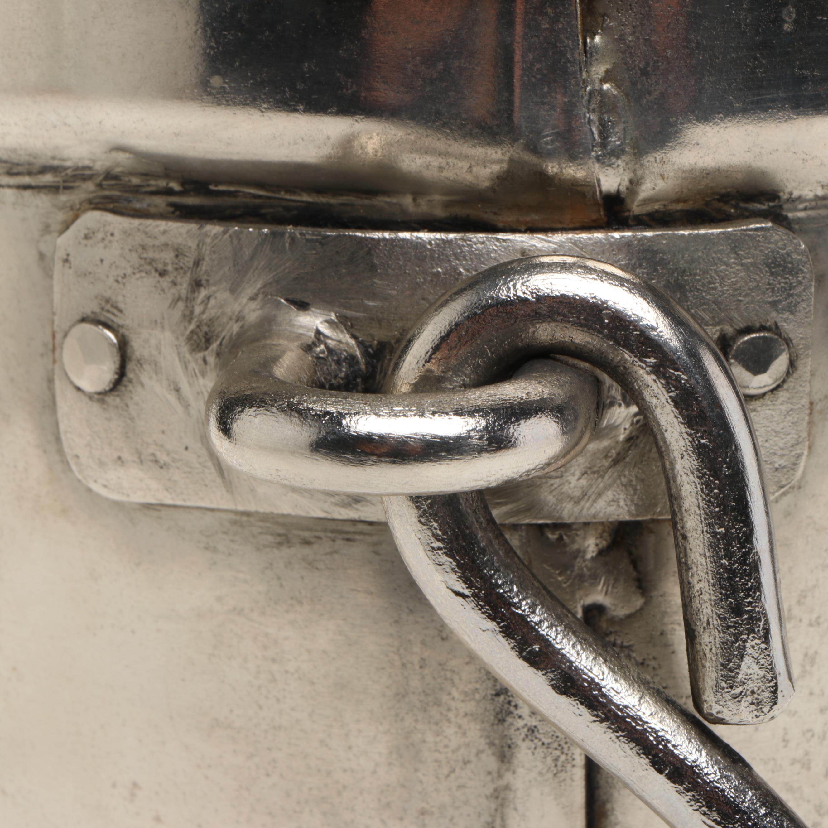 Mid Century Modern Style Metal Ice Bucket with Lid, Mid to Late 20th Century