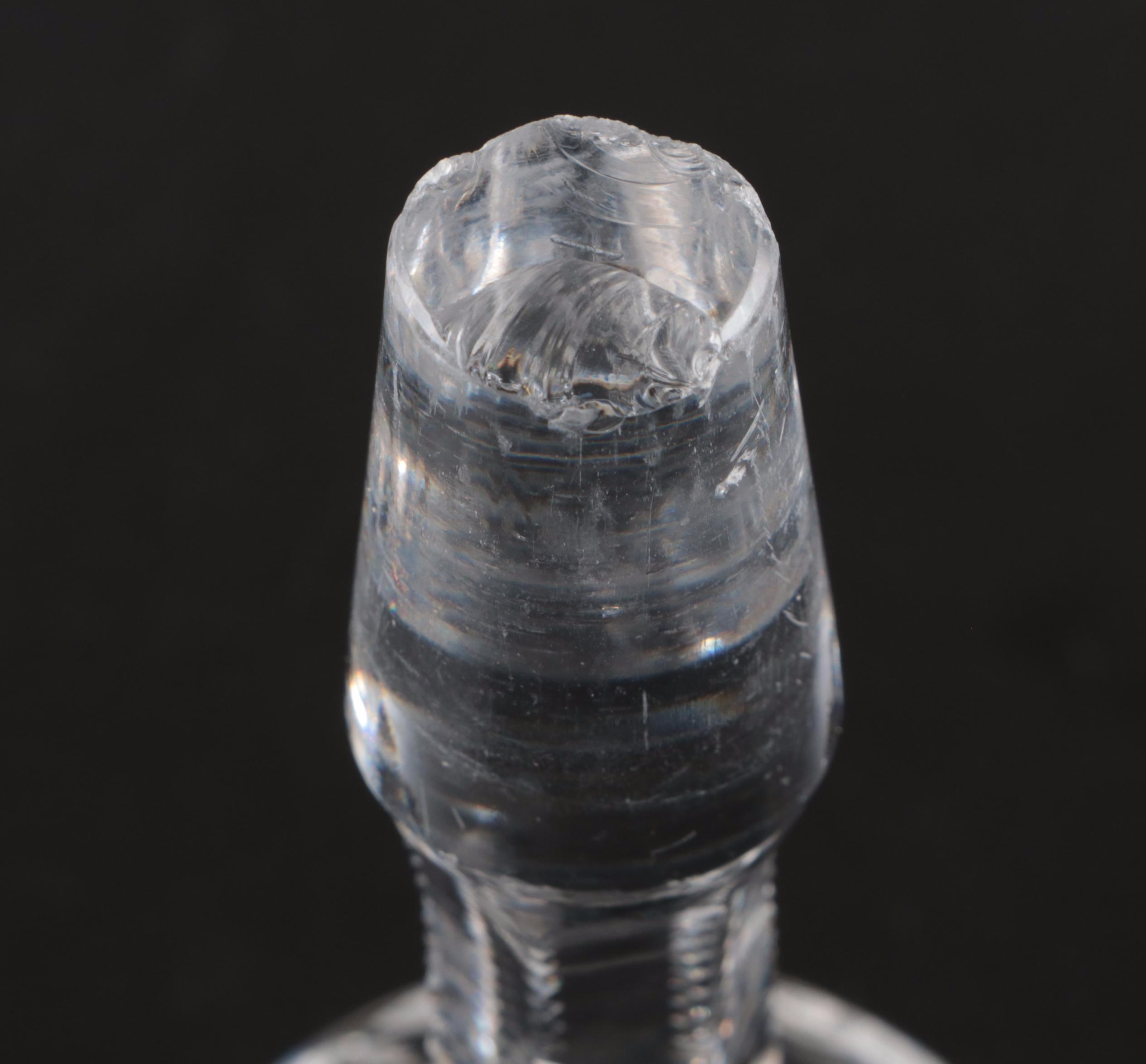 American Brilliant Style Cut and Etched Glass Cruet, Early 20th Century