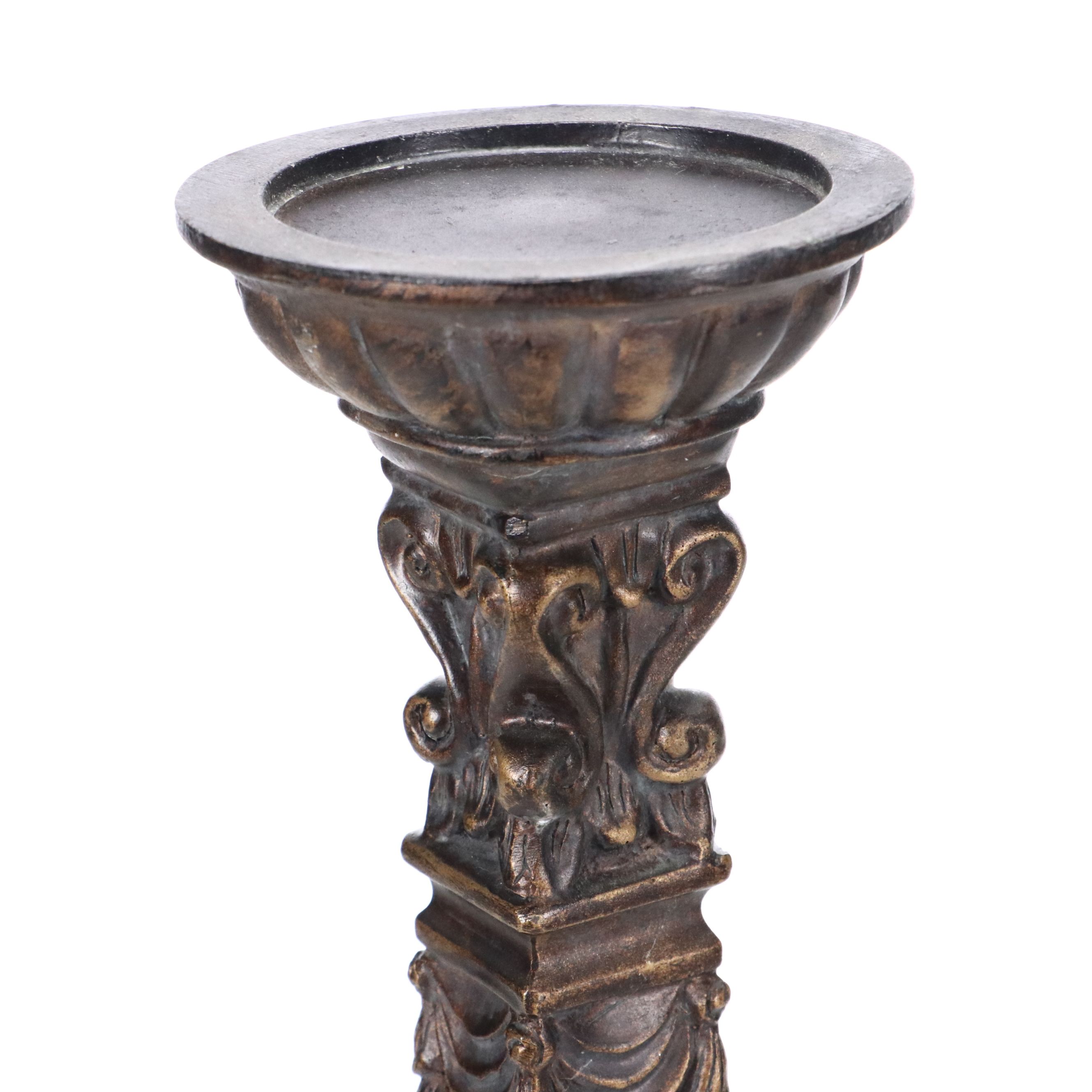 Rococo Style Pillar Candle Holders