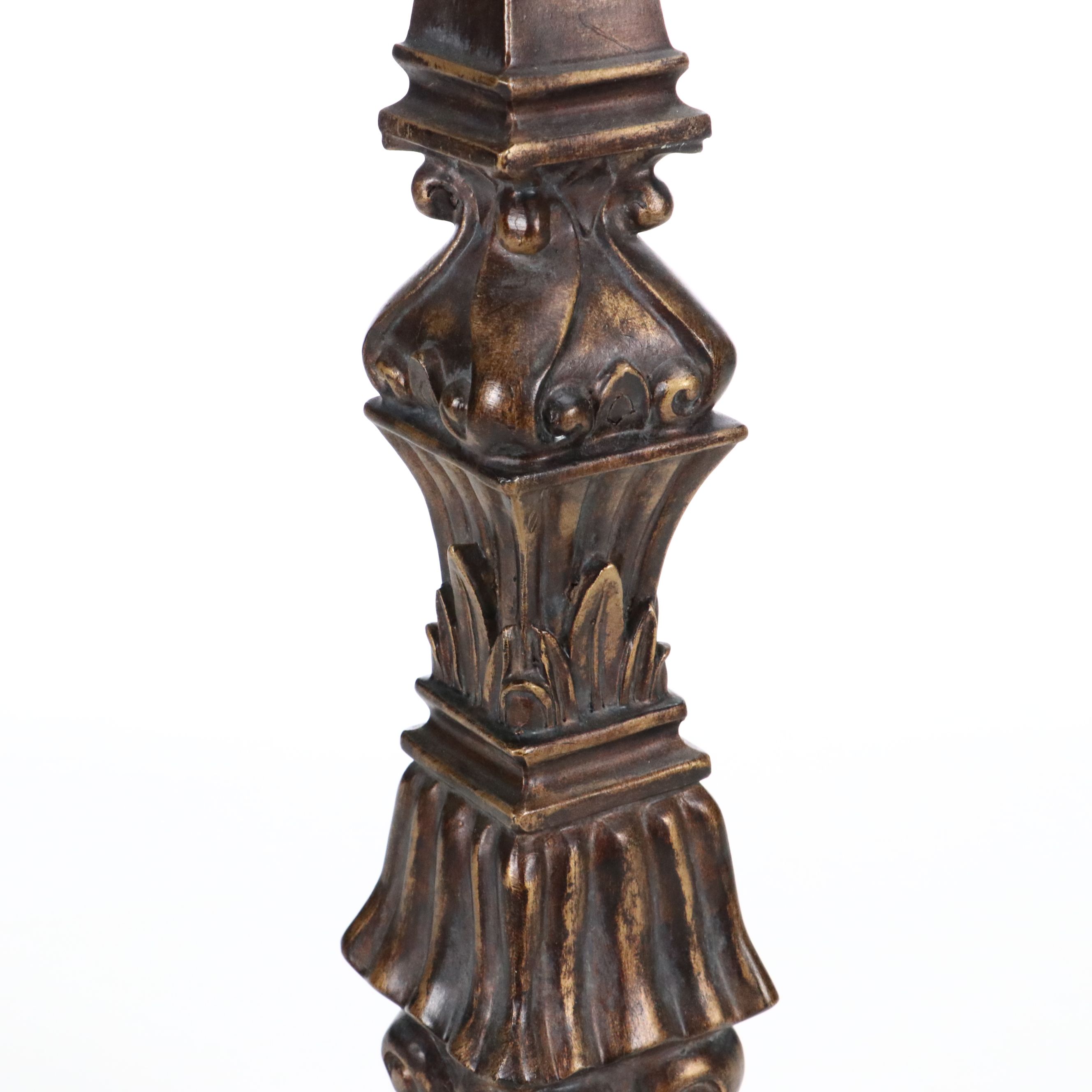 Rococo Style Pillar Candle Holders