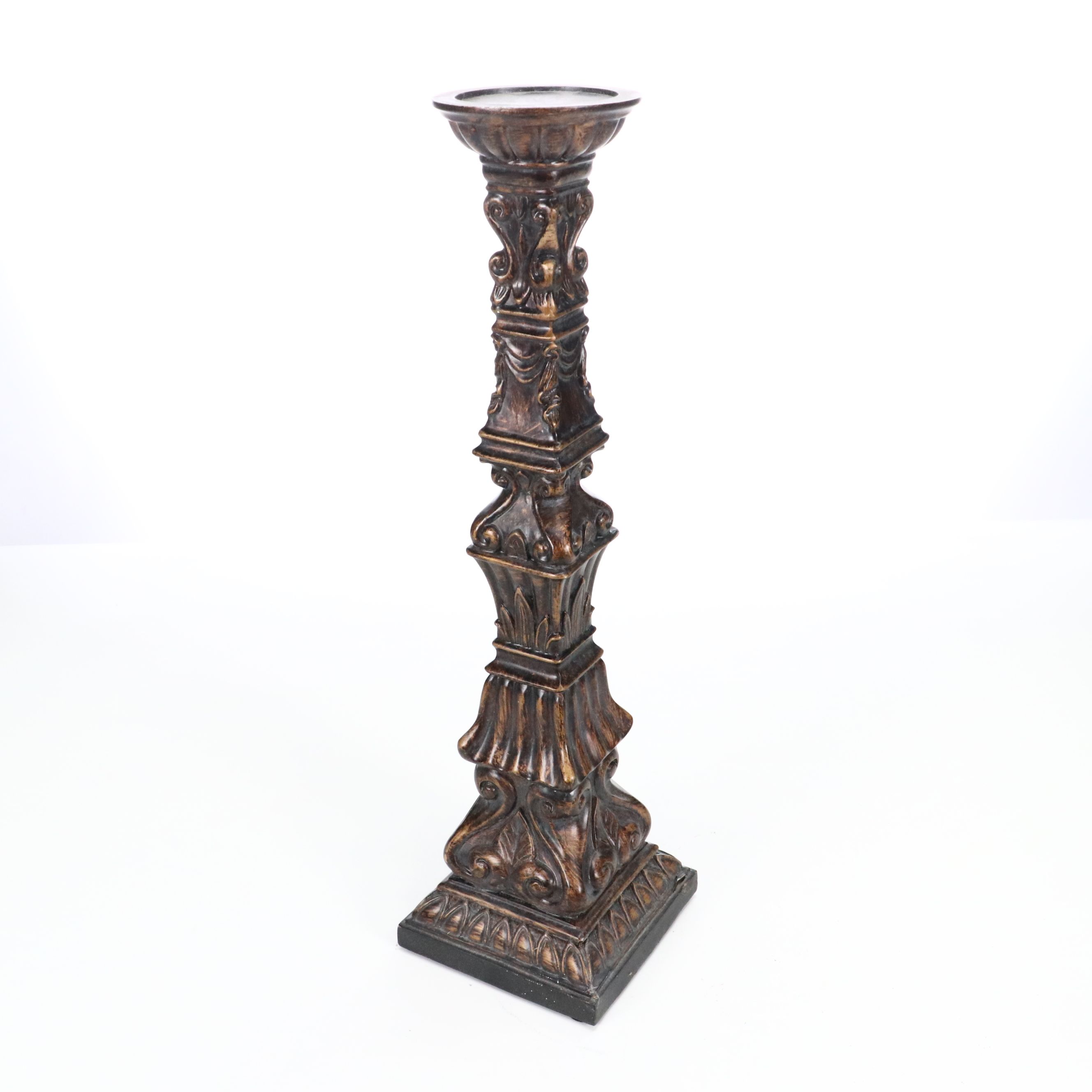 Rococo Style Pillar Candle Holders