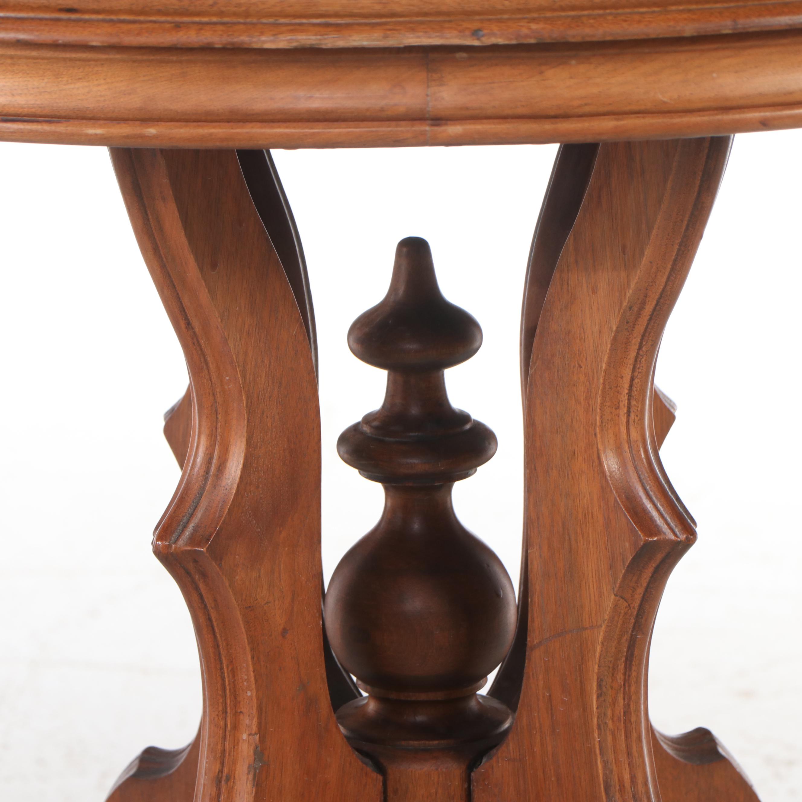 Victorian Style Walnut Center Table