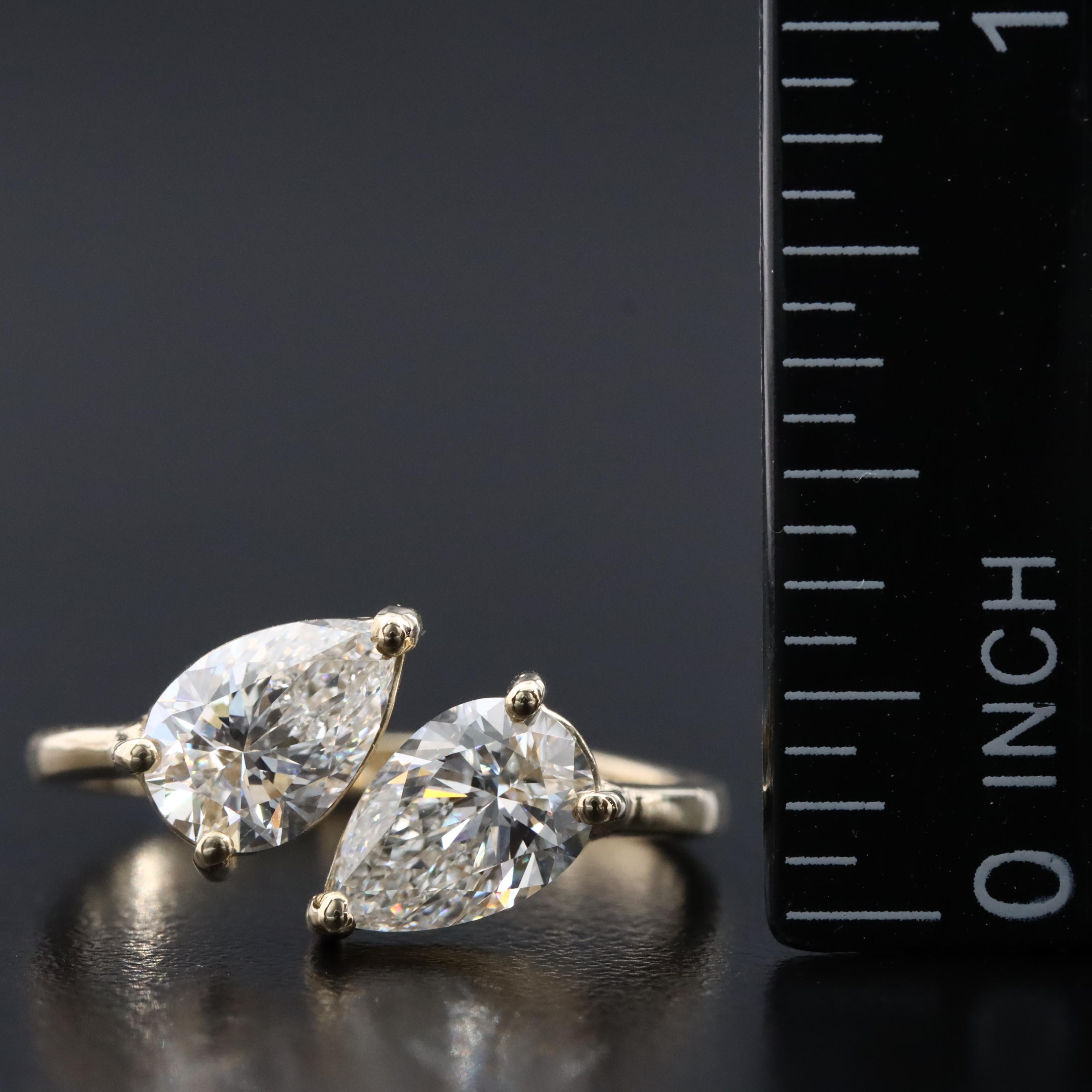 14K 2.10 CTW Lab Grown Diamond Ring with IGI Reports