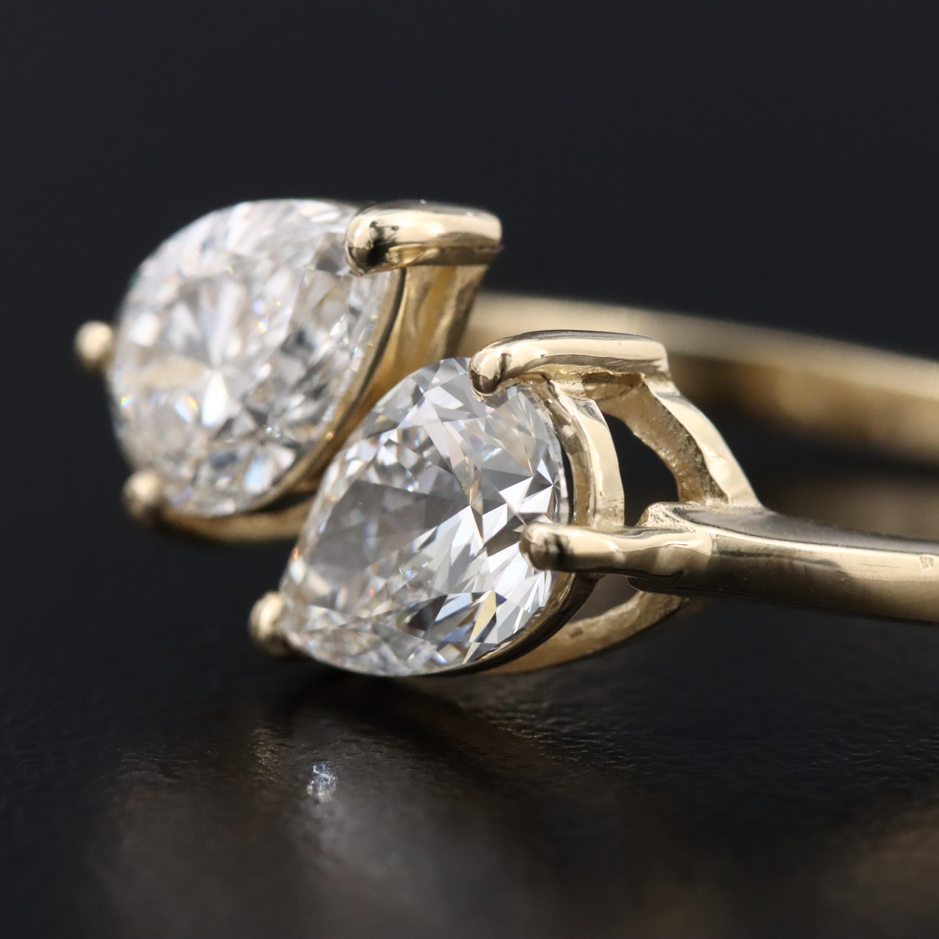 14K 2.10 CTW Lab Grown Diamond Ring with IGI Reports