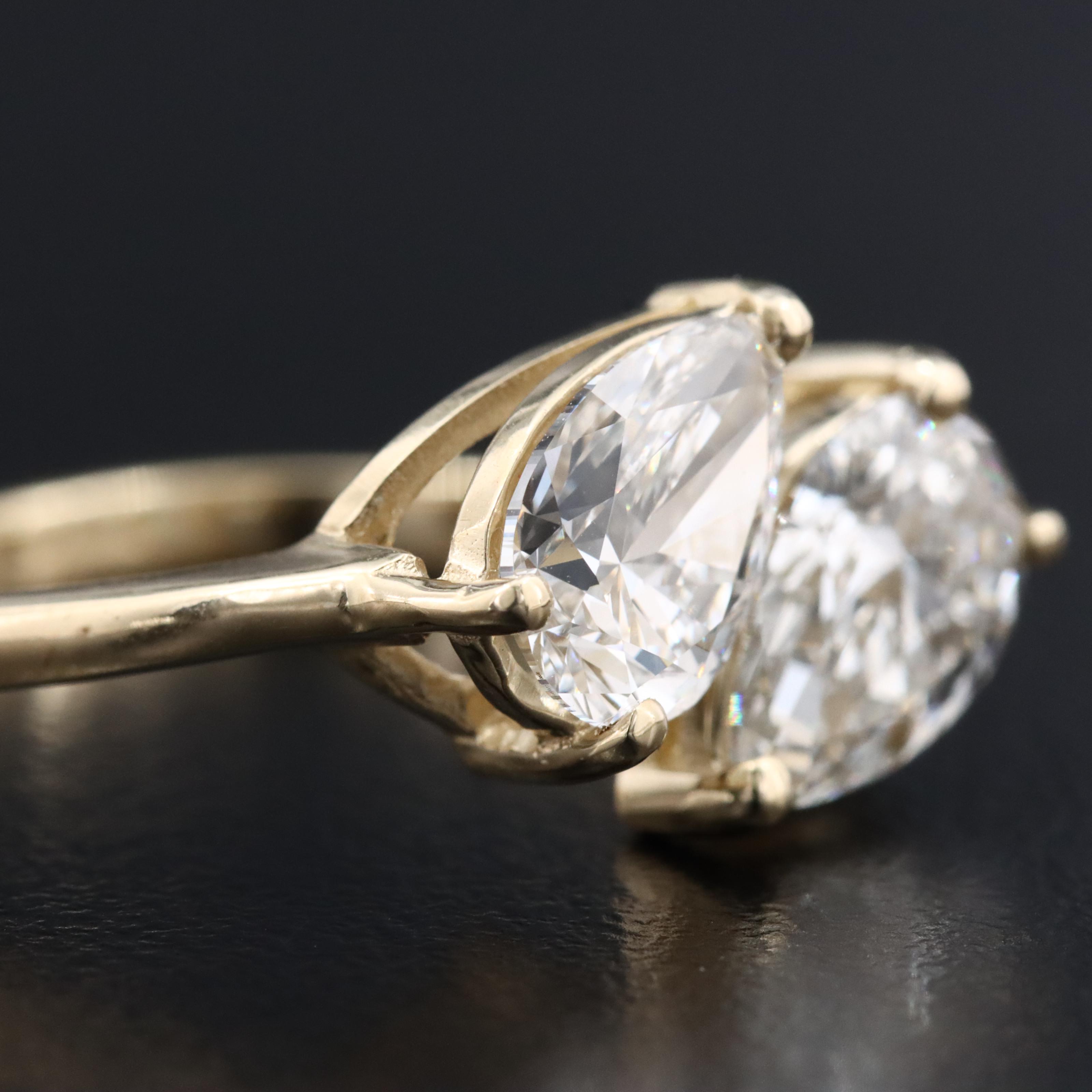 14K 2.10 CTW Lab Grown Diamond Ring with IGI Reports