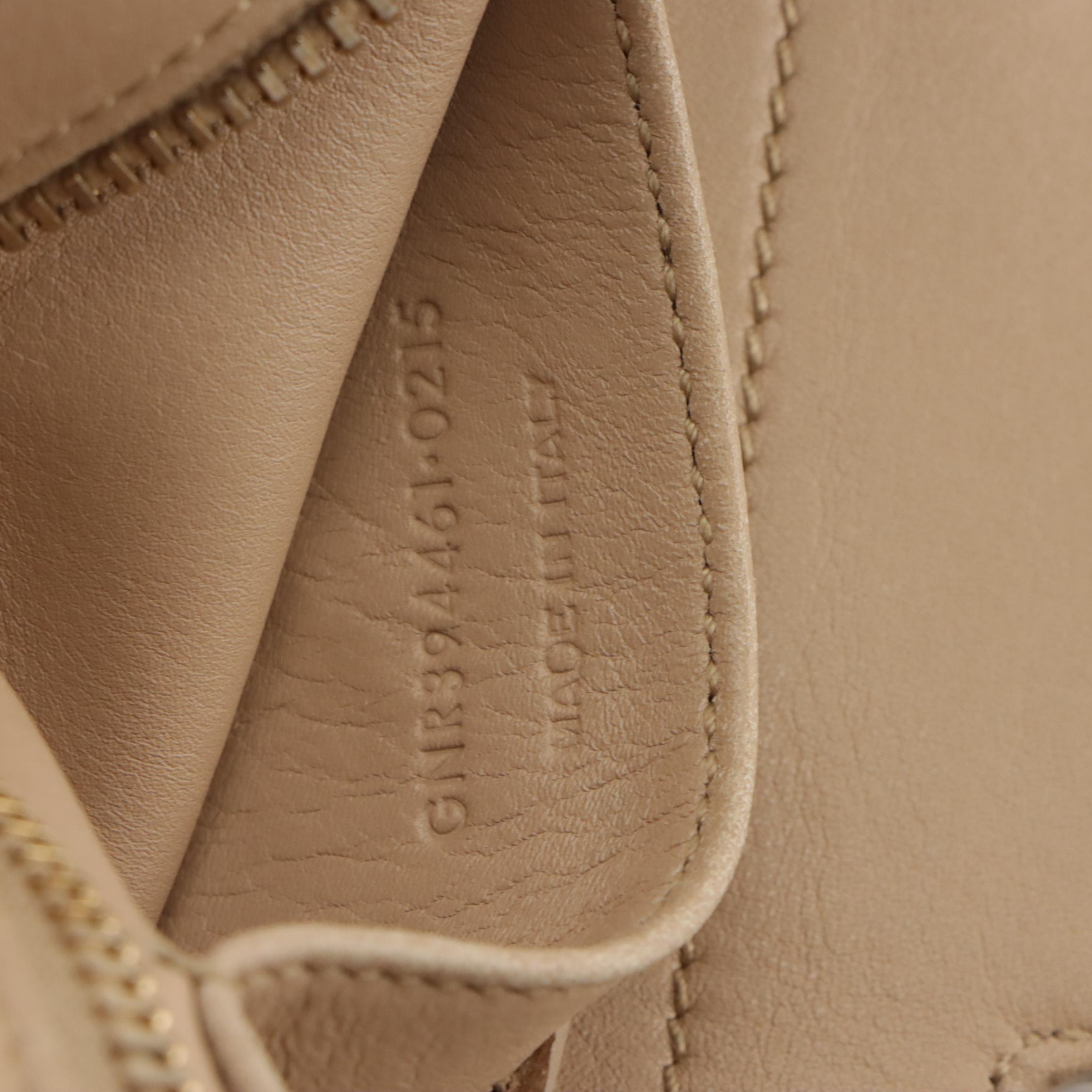 Saint Laurent Baby Cabas Two-Way Bag in Beige Calfskin Leather