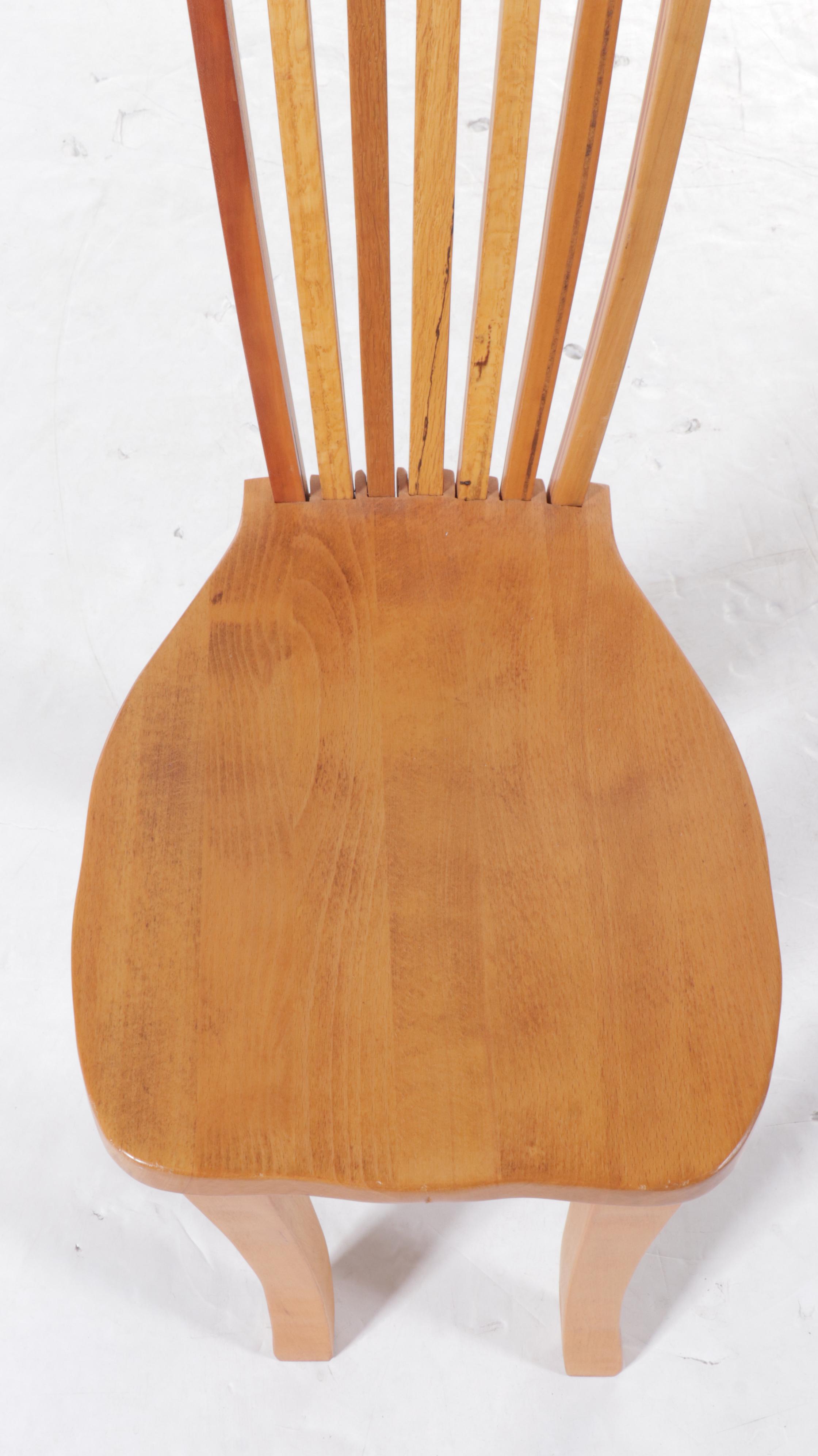 Bench-Made Bent Wood and Walnut Novelty Side Chair