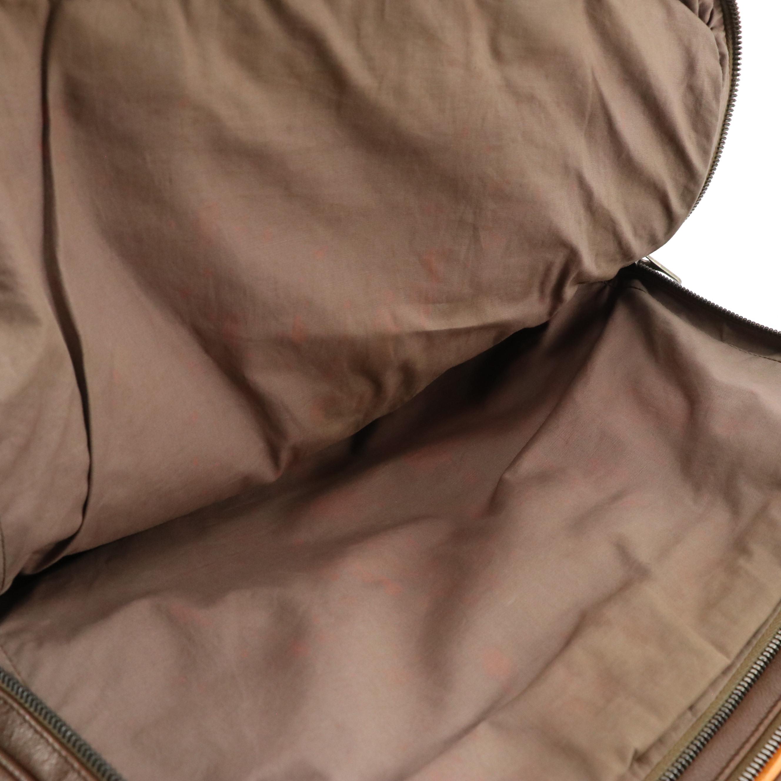 Bottega Veneta Two-Way Briefcase in Brown Intrecciato & Grained Calfskin Leather