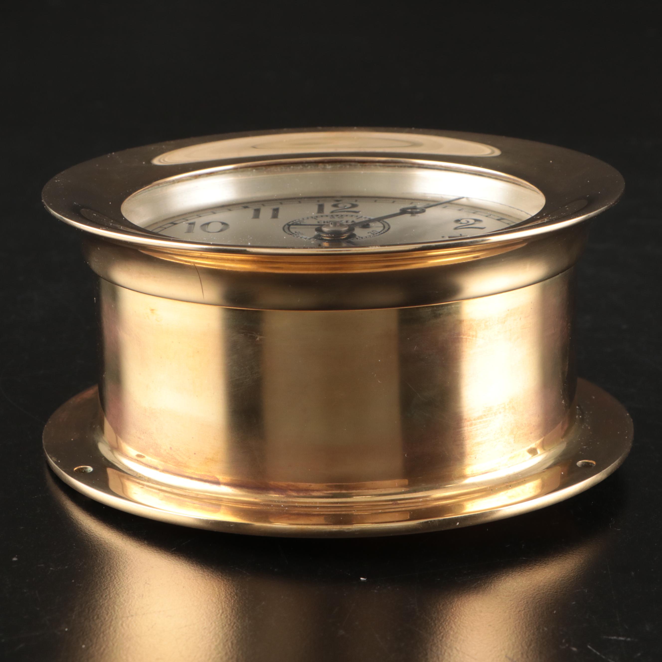 Chelsea Nautical Style Brass Wall Clock, Mid to Late 20th Century