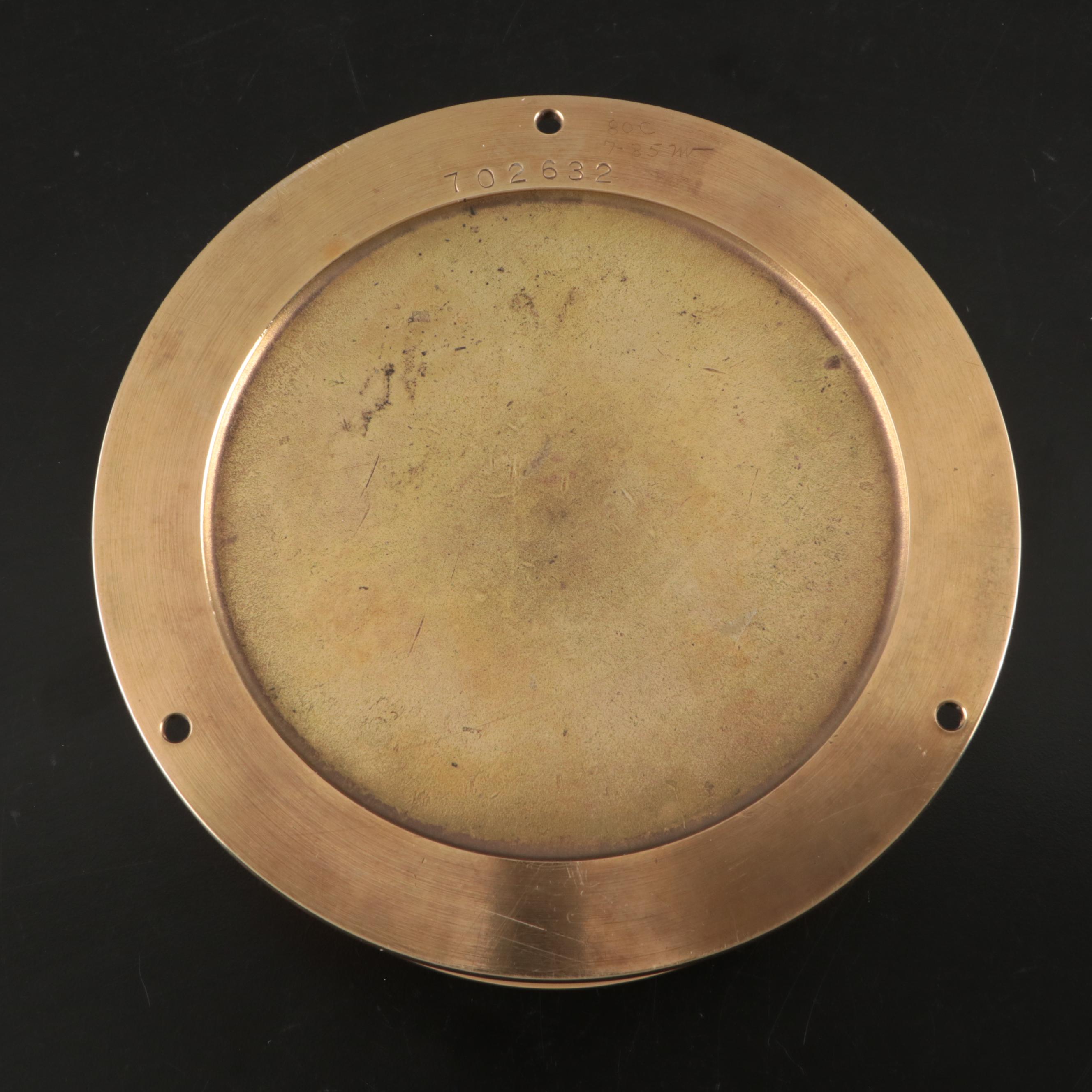 Chelsea Nautical Style Brass Wall Clock, Mid to Late 20th Century