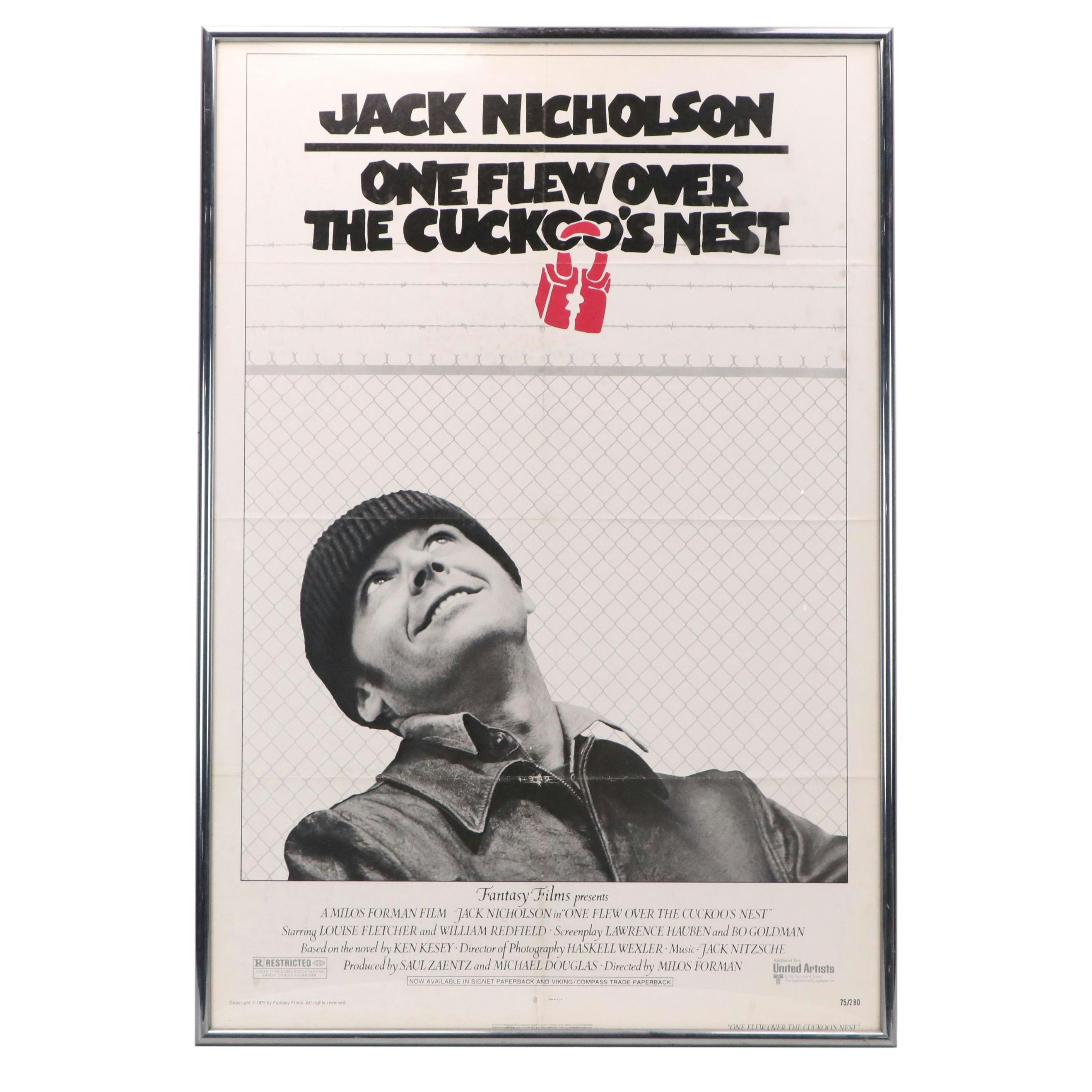 "One Flew Over the Cuckoo's Nest" Reproduction Offset Lithograph Movie Poster