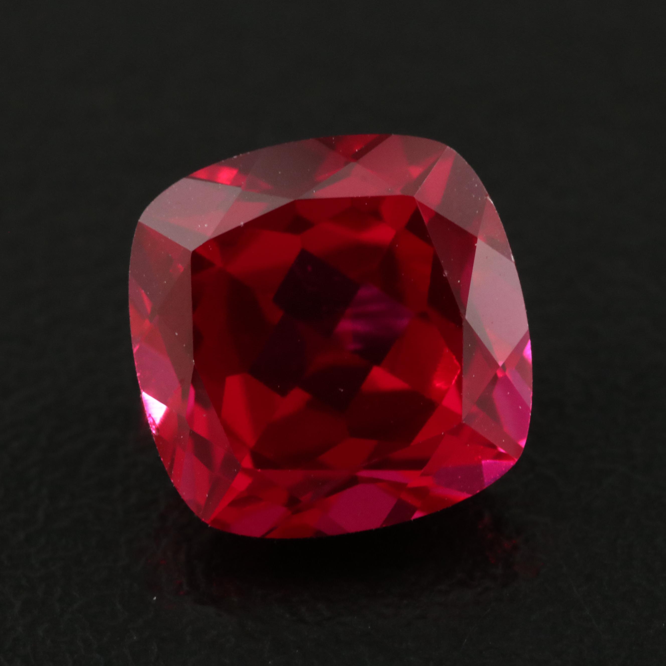 Loose 6.26 CT Lab Grown Ruby