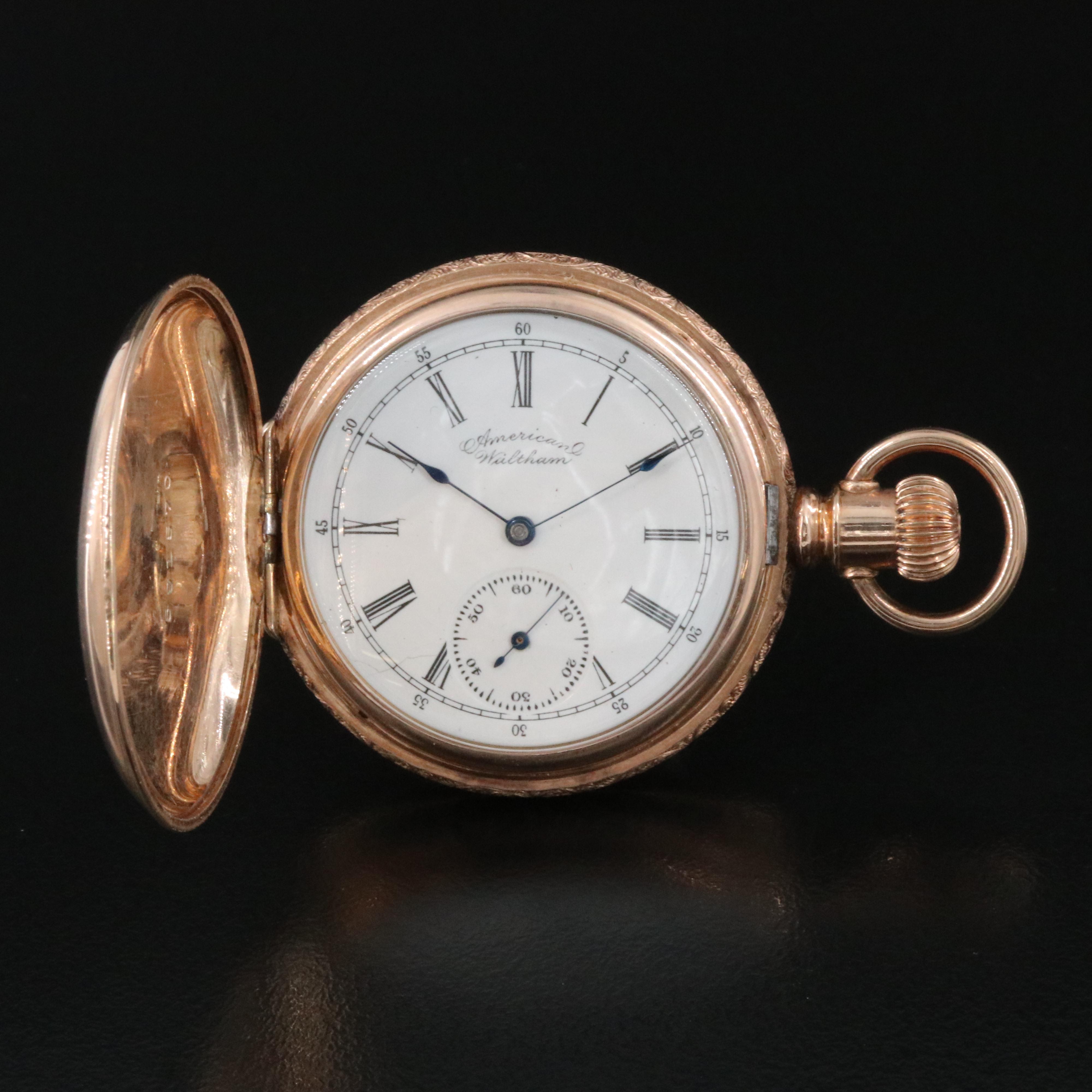 1893 American Waltham Decorated Hunting Case Pocket Watch