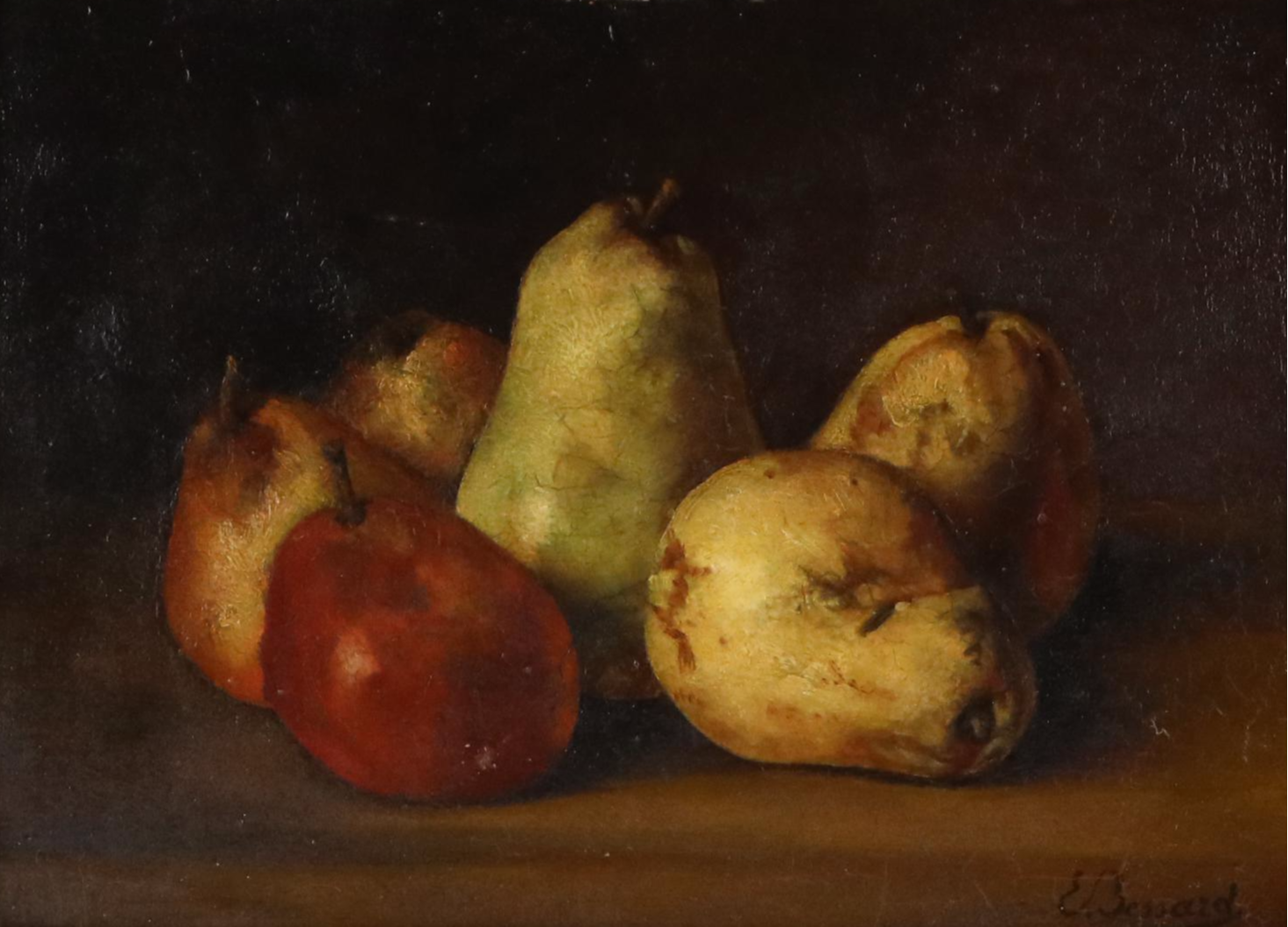 Eugène Bessard  Still Life Oil Painting "Les Poires"