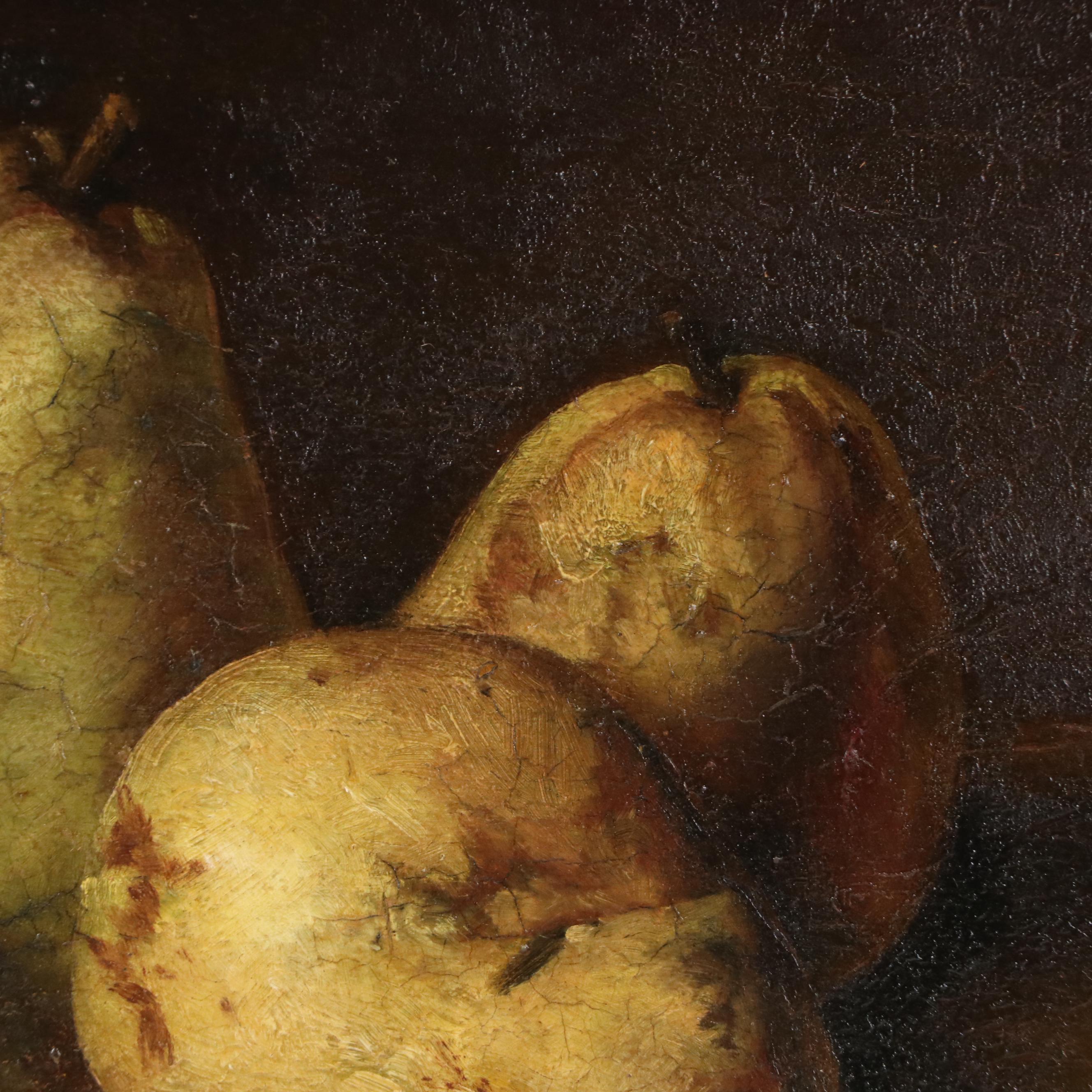 Eugène Bessard  Still Life Oil Painting "Les Poires"