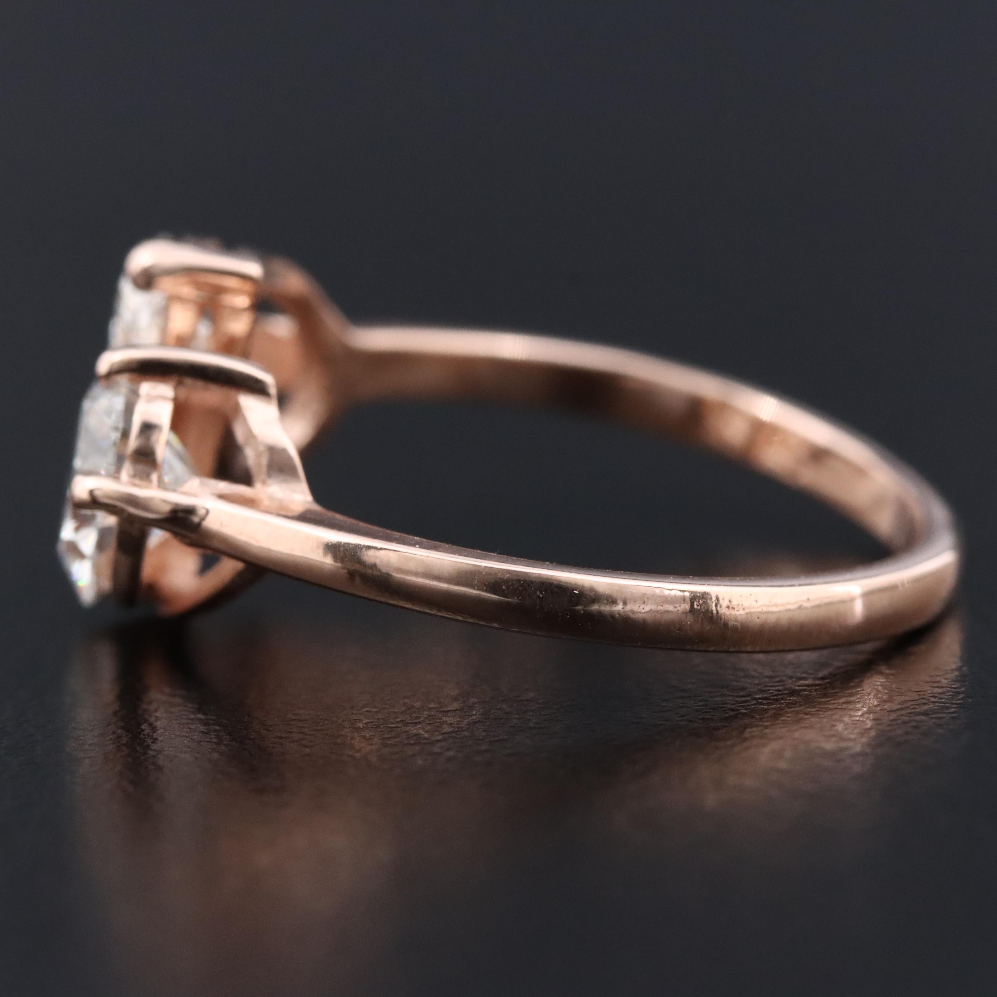 14K Rose Gold 2.09 CTW Lab Grown Diamond Ring with IGI Reports