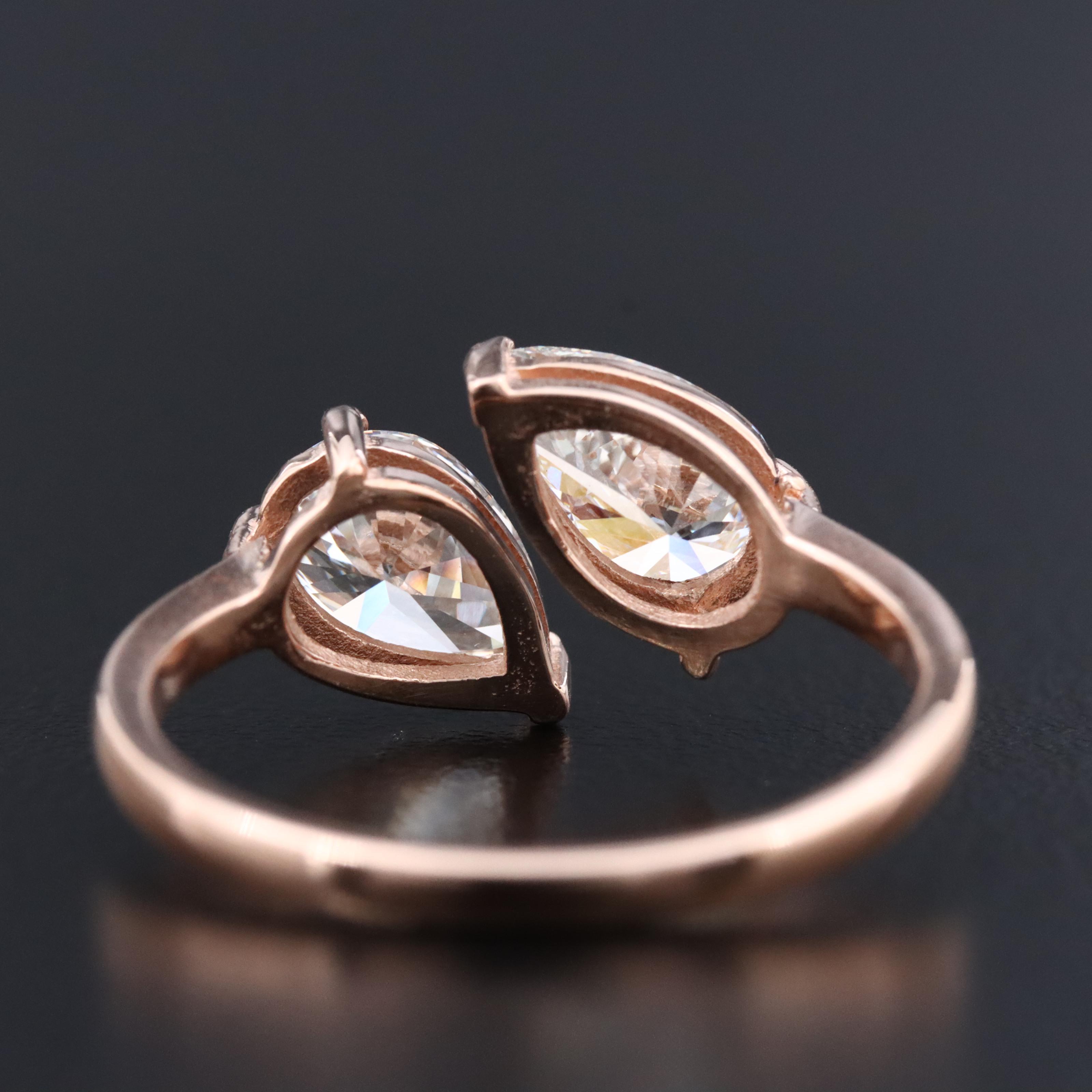 14K Rose Gold 2.09 CTW Lab Grown Diamond Ring with IGI Reports