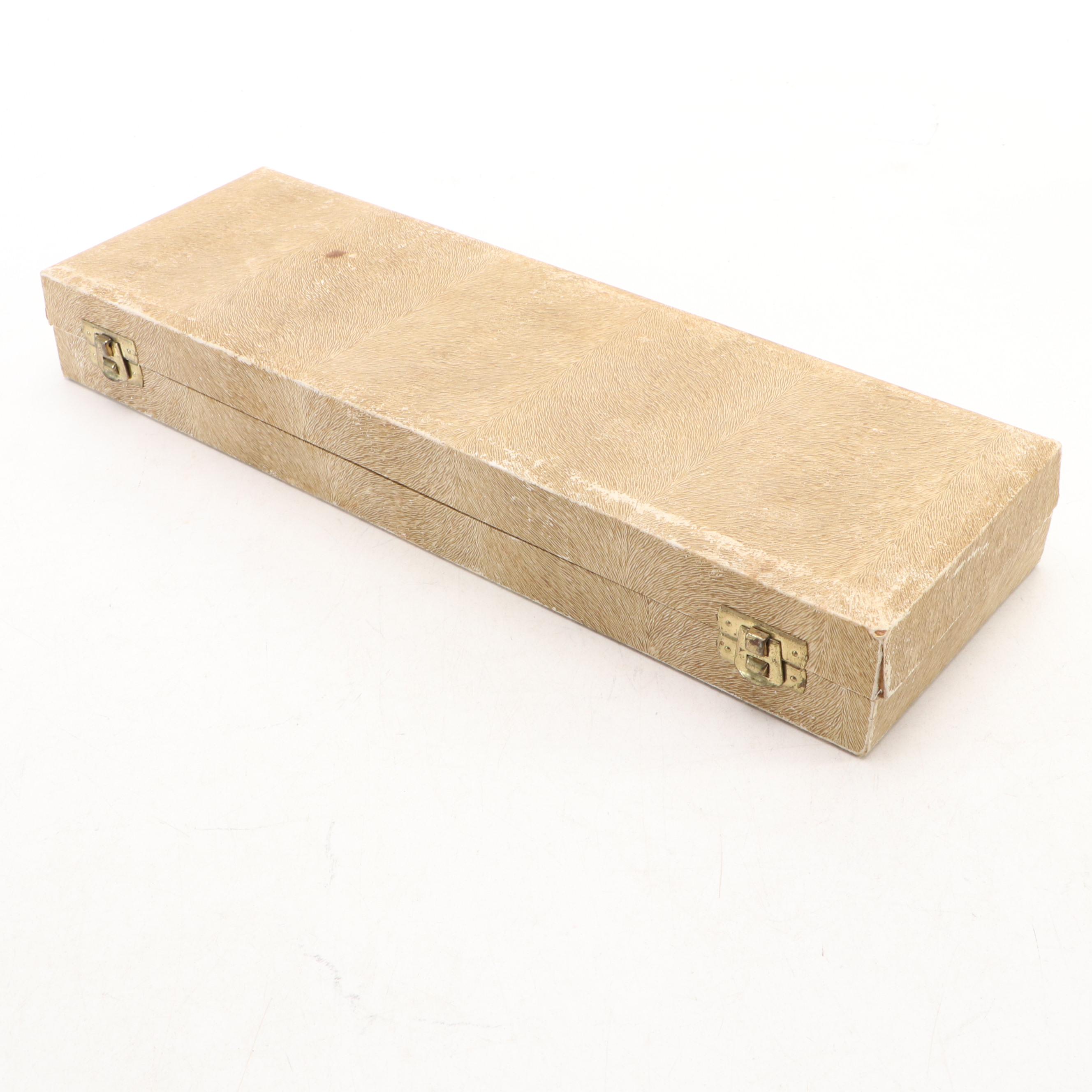 Japanese Style Etched Stainless Steel and Other Chef's Knife in Case