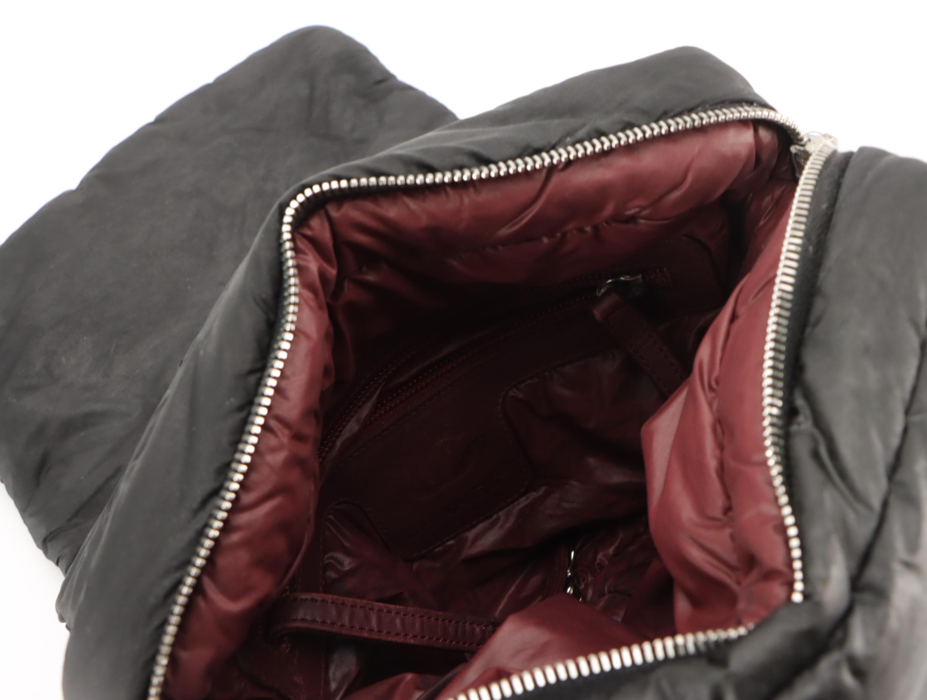 Chanel Coco Cocoon Messenger Bag in Black Quilted Nylon and Leather Trim