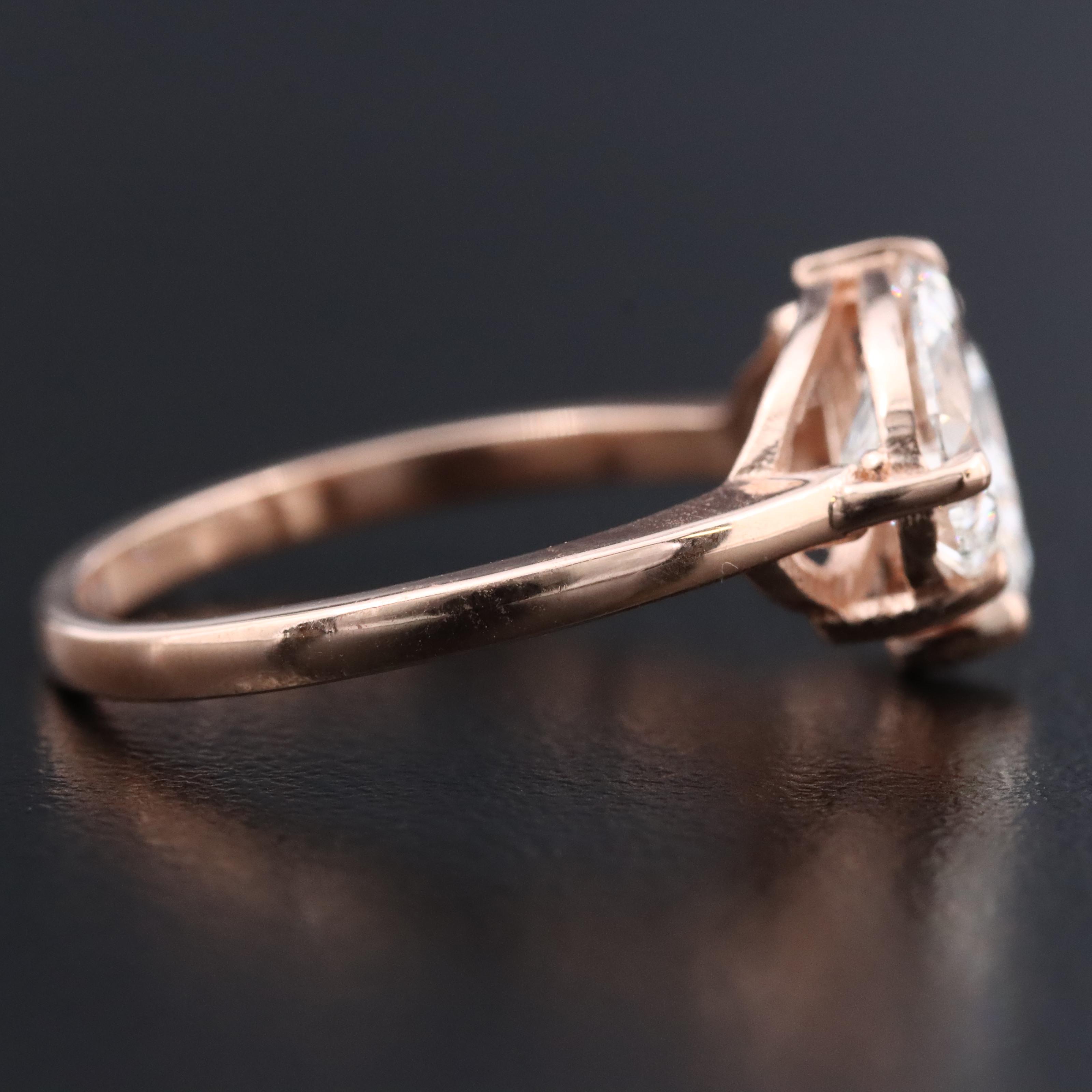 14K Rose Gold 2.09 CTW Lab Grown Diamond Ring with IGI Reports