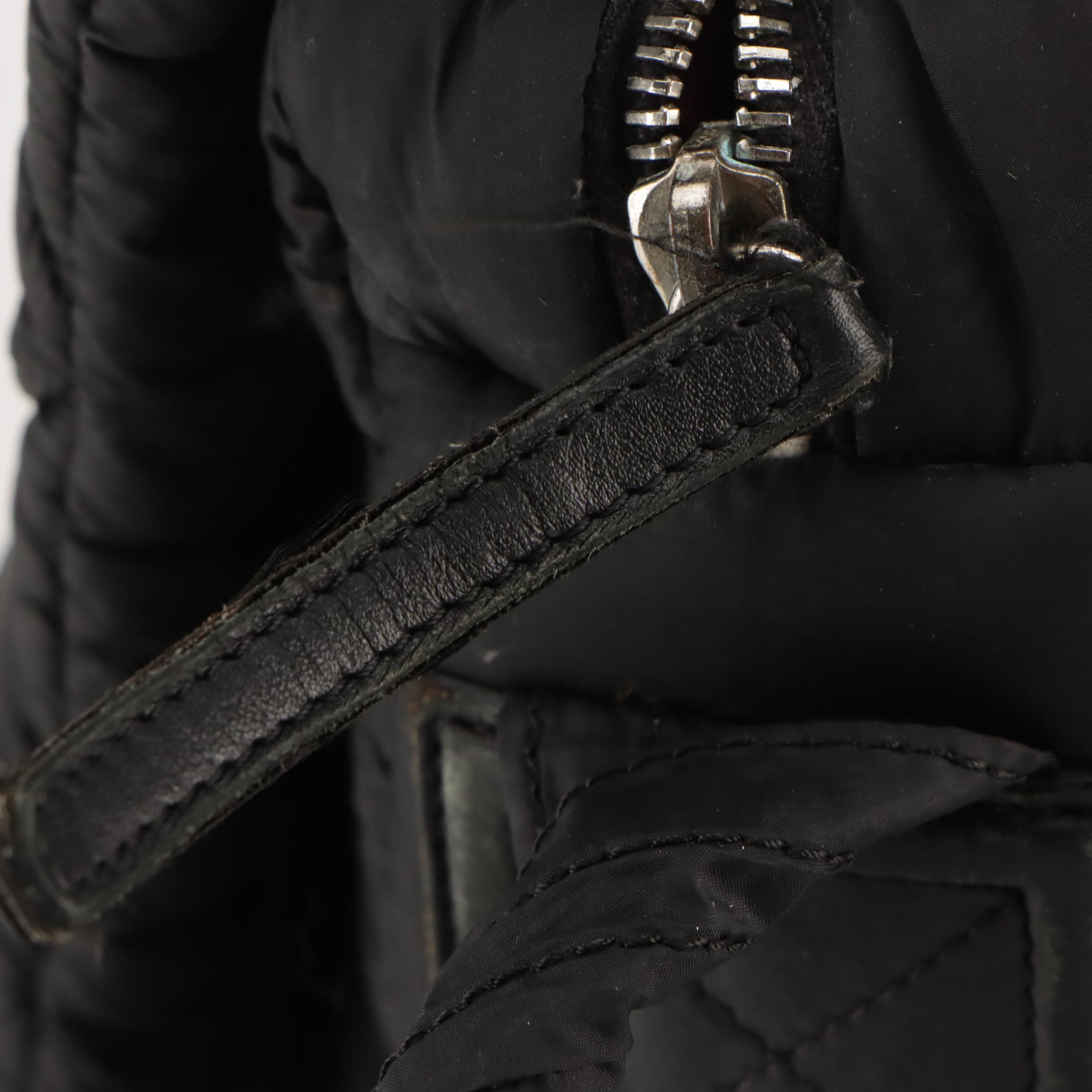 Chanel Coco Cocoon Messenger Bag in Black Quilted Nylon and Leather Trim