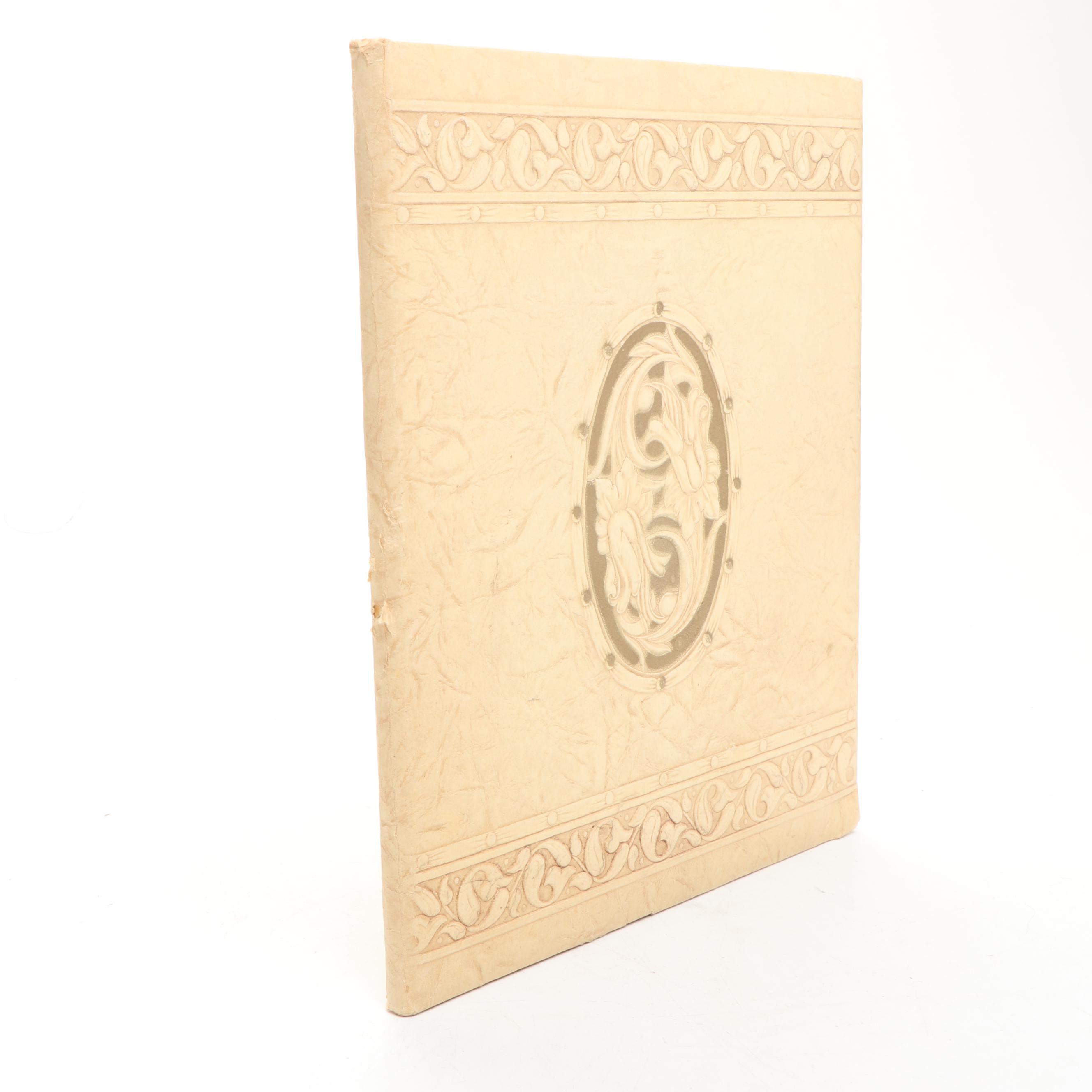 Embossed Leather Scrapbook Albums with Two-Picture Photo Holder