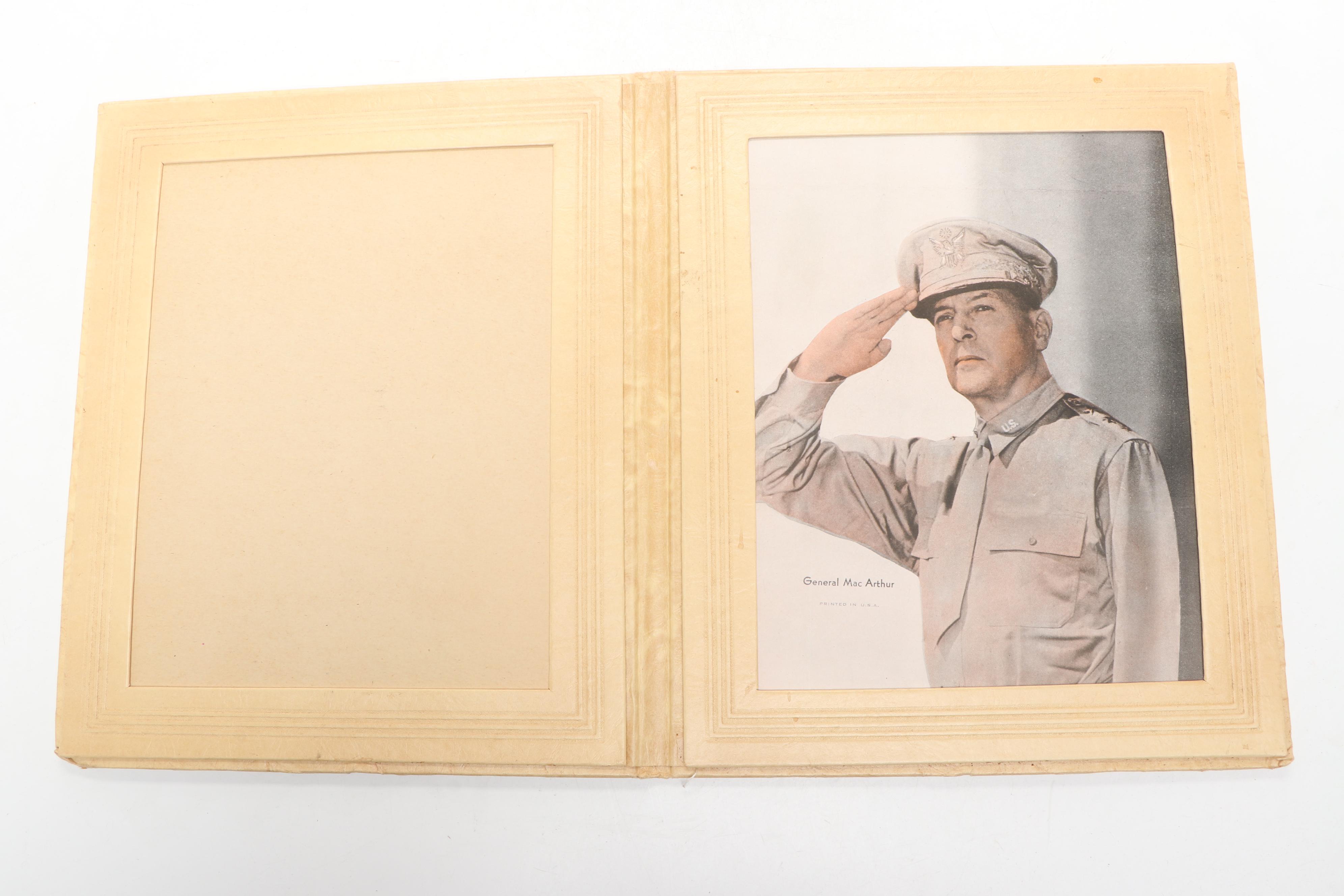 Embossed Leather Scrapbook Albums with Two-Picture Photo Holder