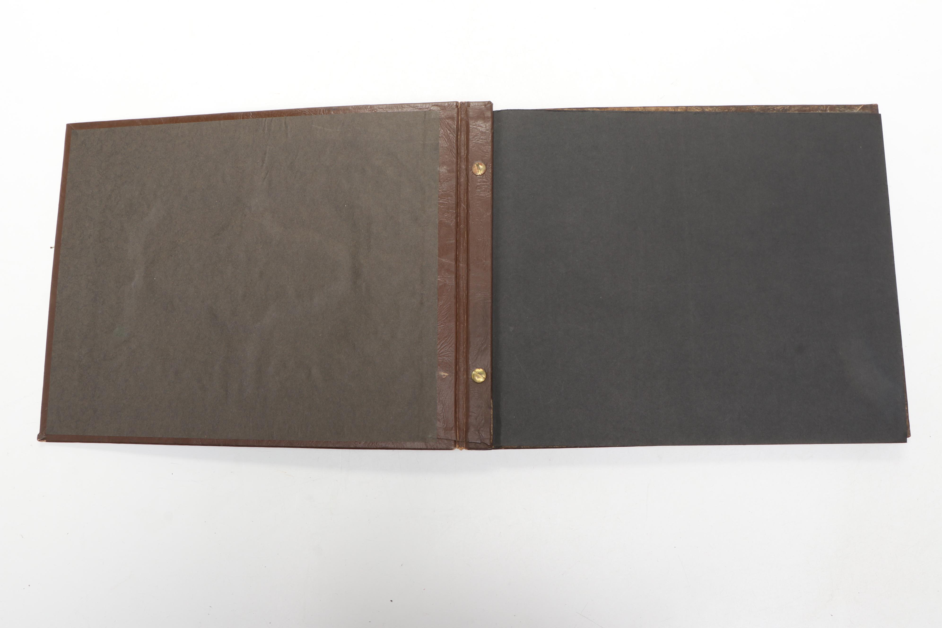 Embossed Leather Scrapbook Albums with Two-Picture Photo Holder