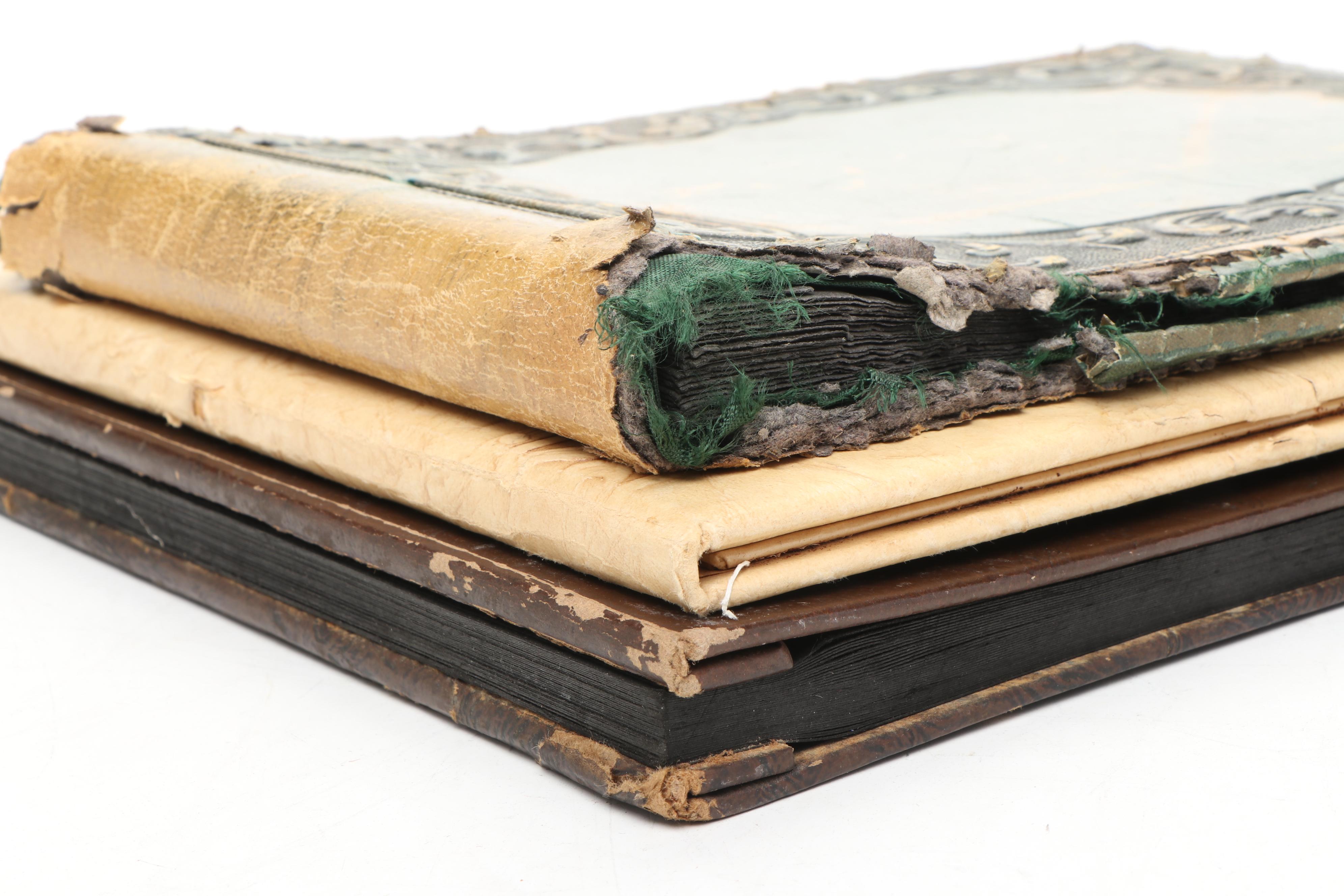 Embossed Leather Scrapbook Albums with Two-Picture Photo Holder