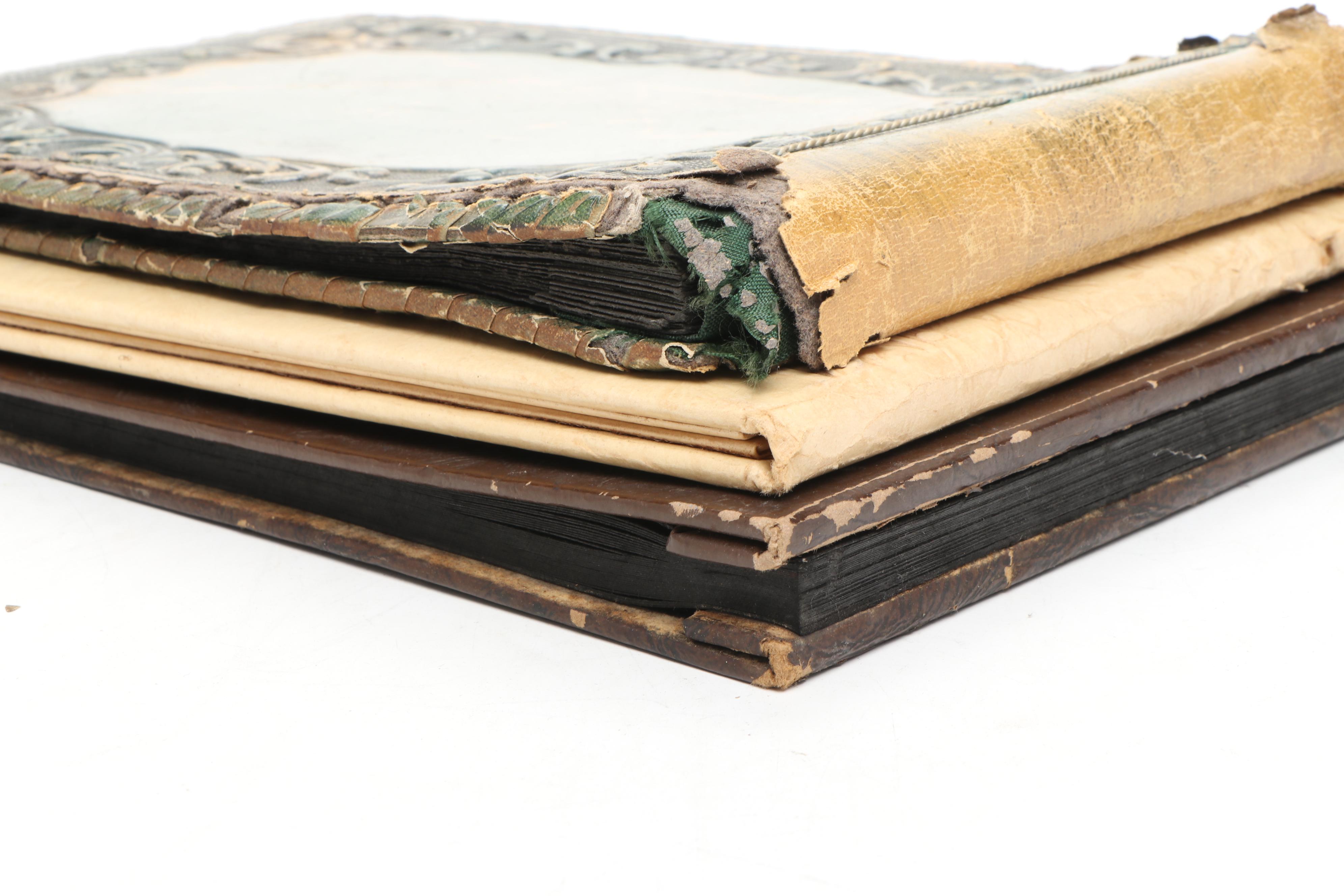 Embossed Leather Scrapbook Albums with Two-Picture Photo Holder