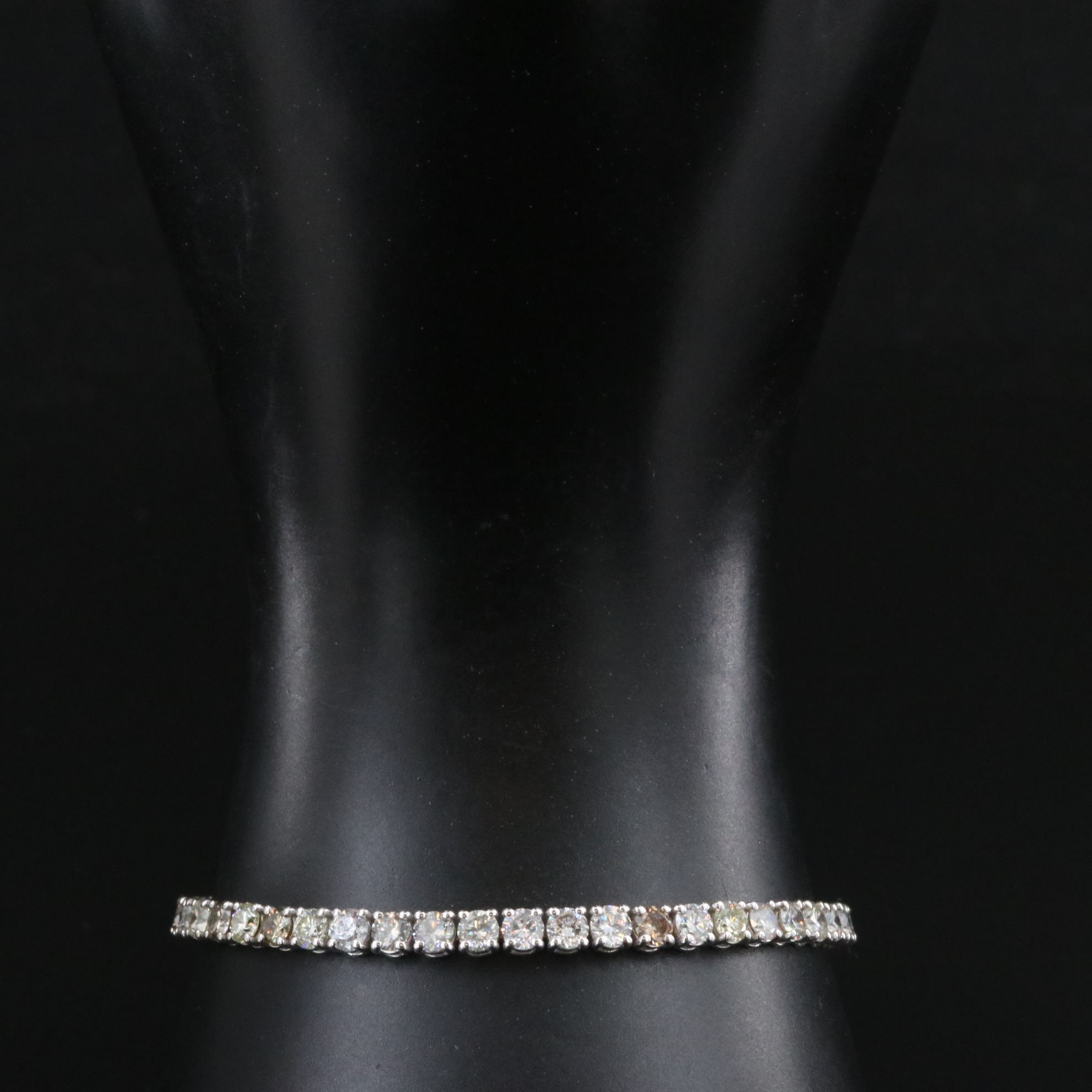 14K 8.47 CTW Fancy Color Diamond Bracelet with IGI Jewelry Report