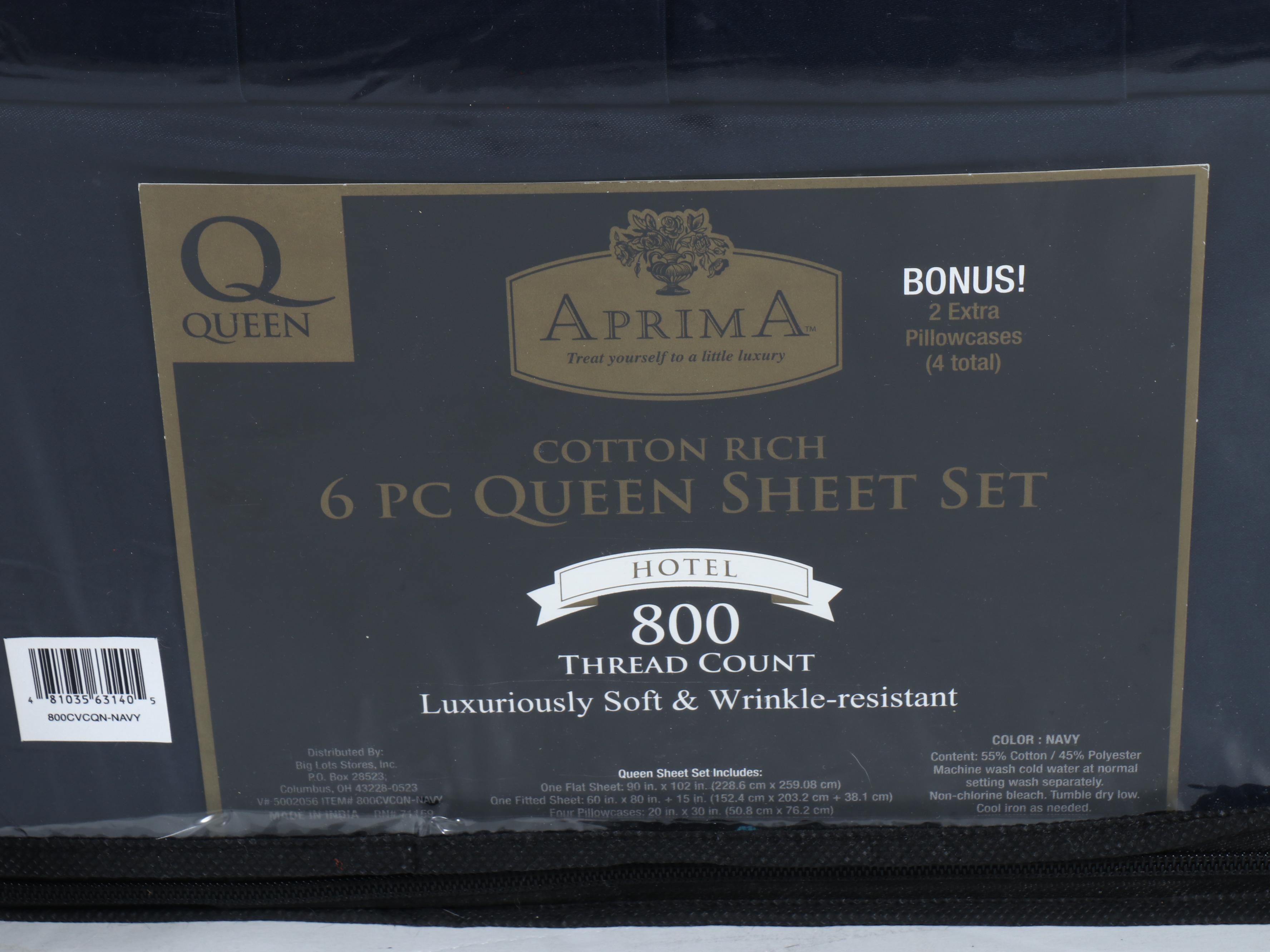 Aprima Queen Cotton Sheet Set, Rerelife Flannel Blankets, and More