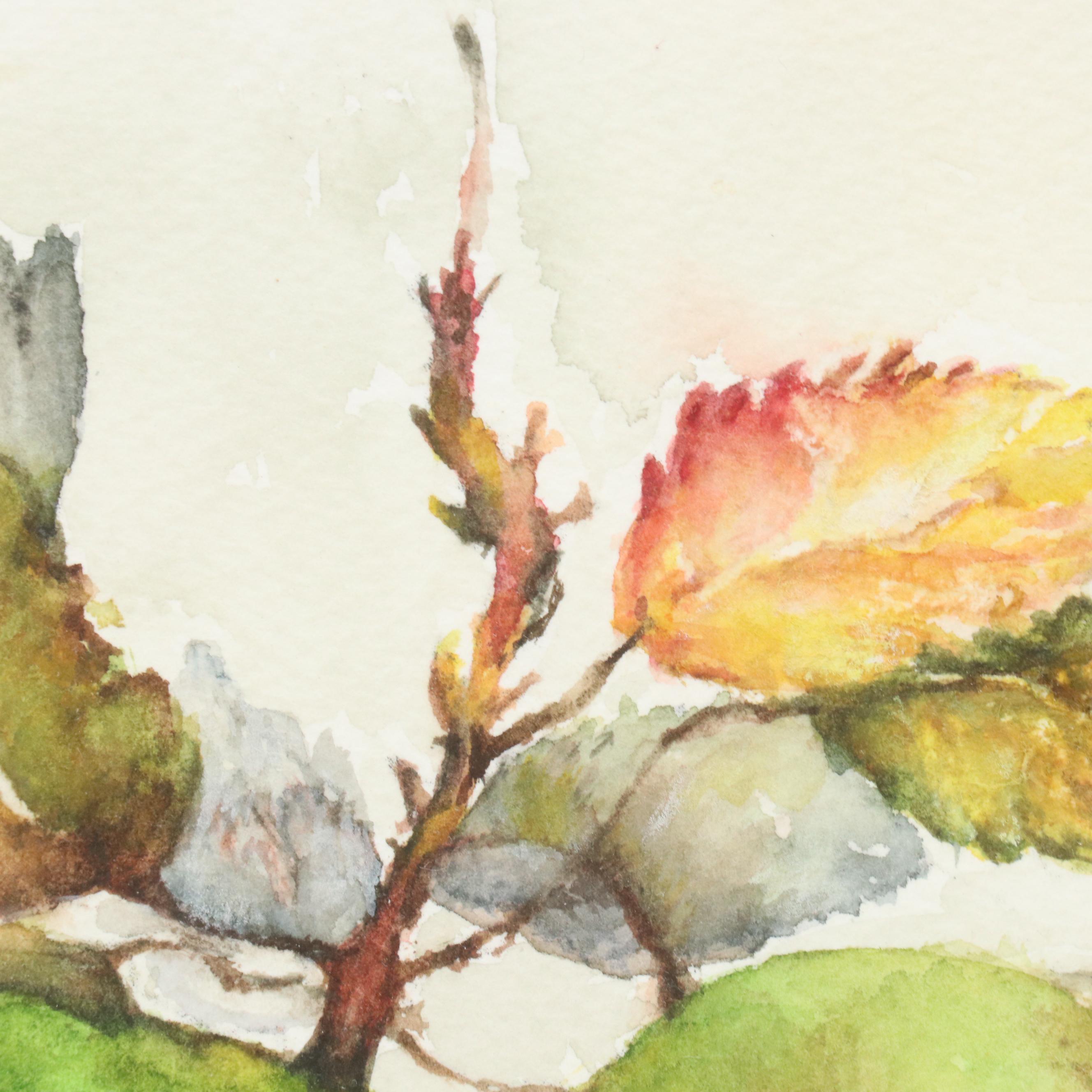 Victoria Byers Watercolor Painting of Apples "Picked From an Old Orchard"