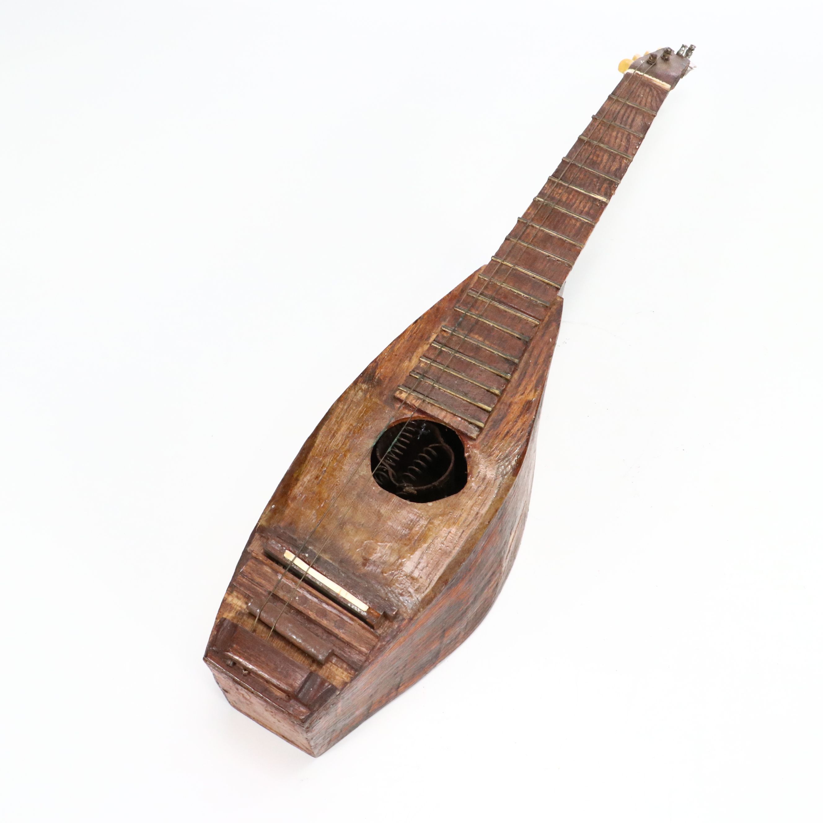 Original Ed Stilley Handmade Four-String Guitar, Late 20th Century