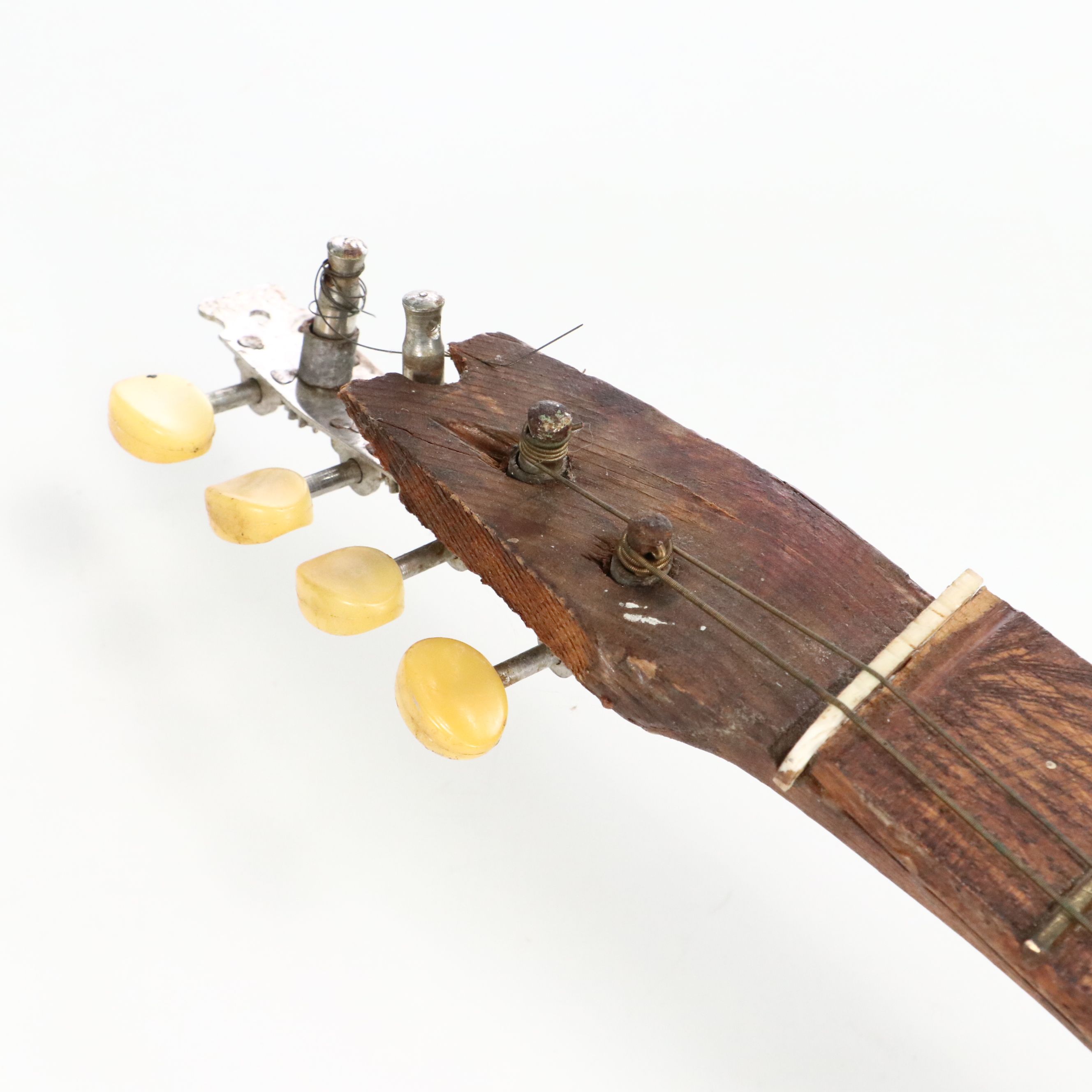 Original Ed Stilley Handmade Four-String Guitar, Late 20th Century