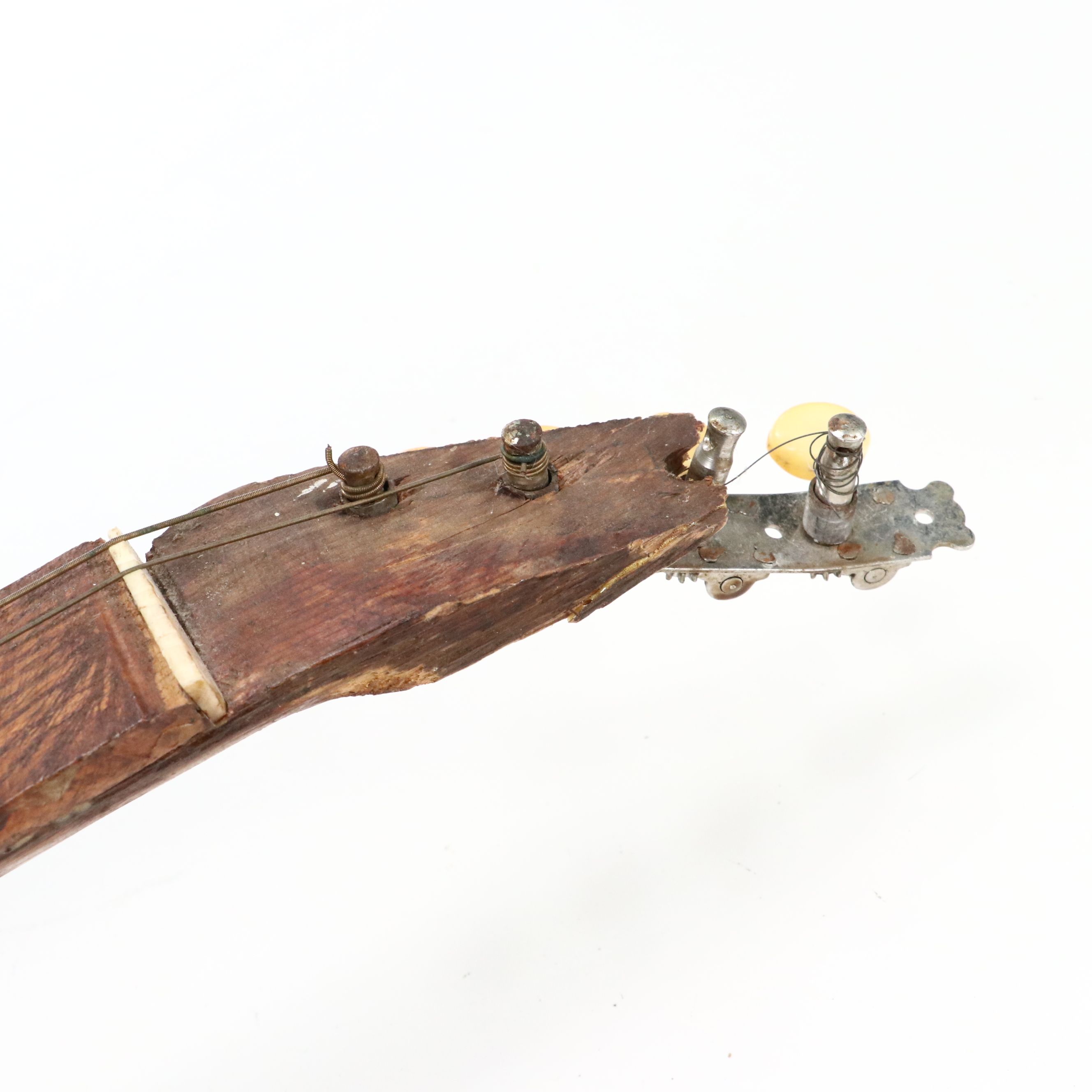 Original Ed Stilley Handmade Four-String Guitar, Late 20th Century