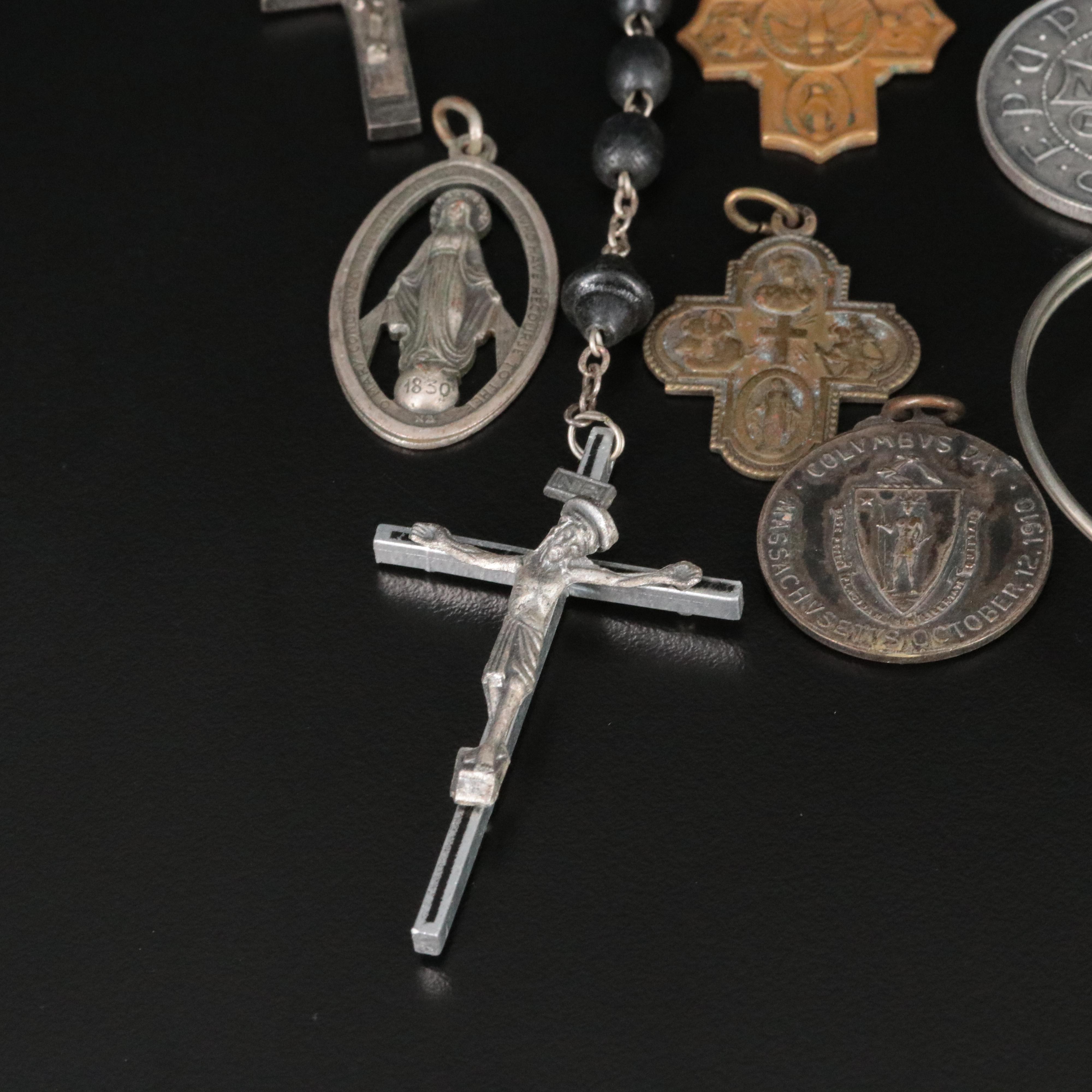 Religious Jewelry Collection with Wood and Enameling