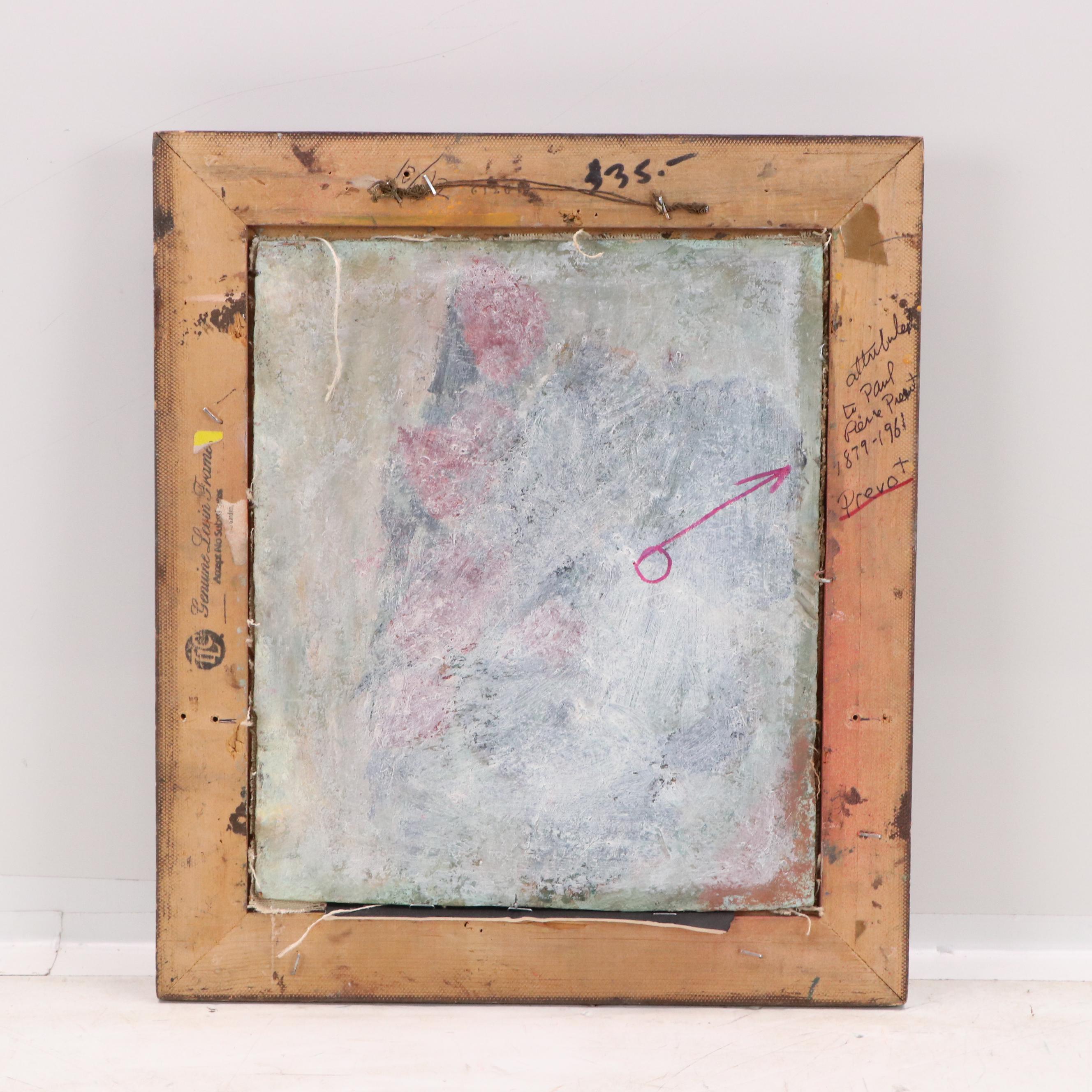 Preparatory or Unfinished Portrait Painting of Woman in a Garden