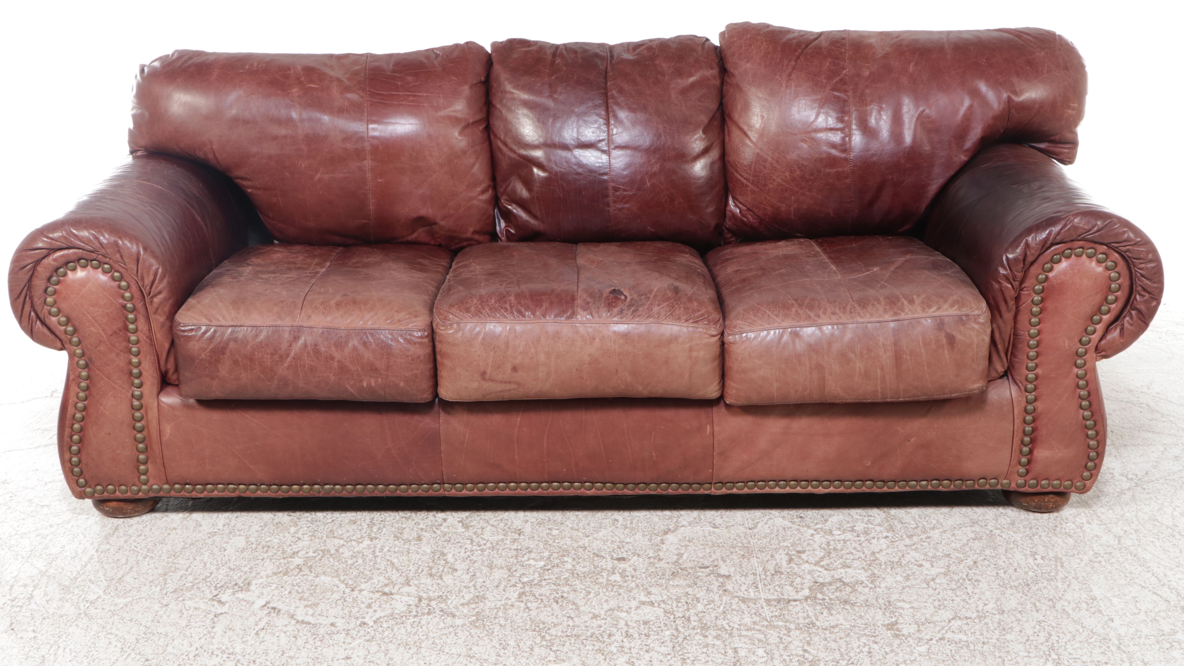Brown Leather Sofa