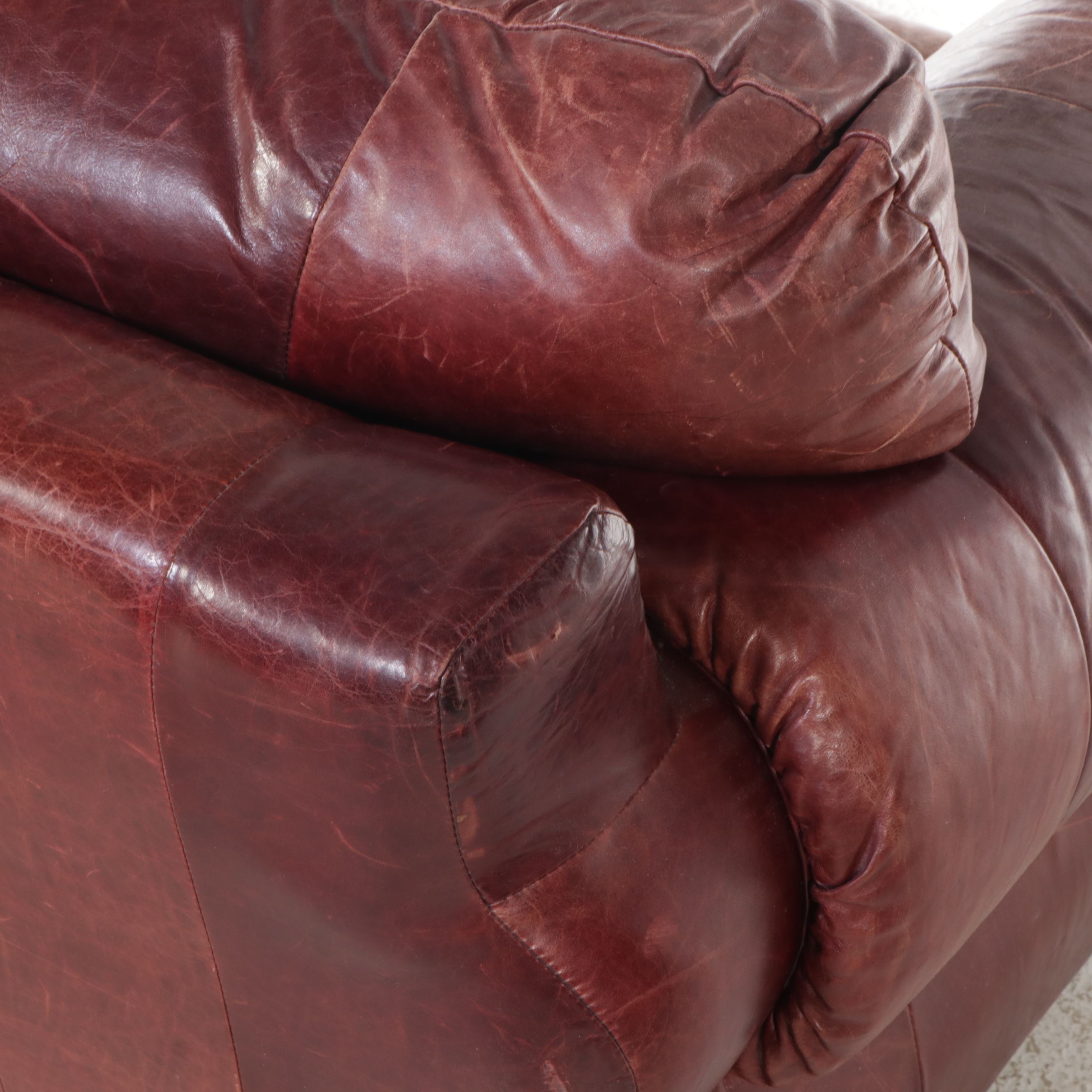 Brown Leather Sofa