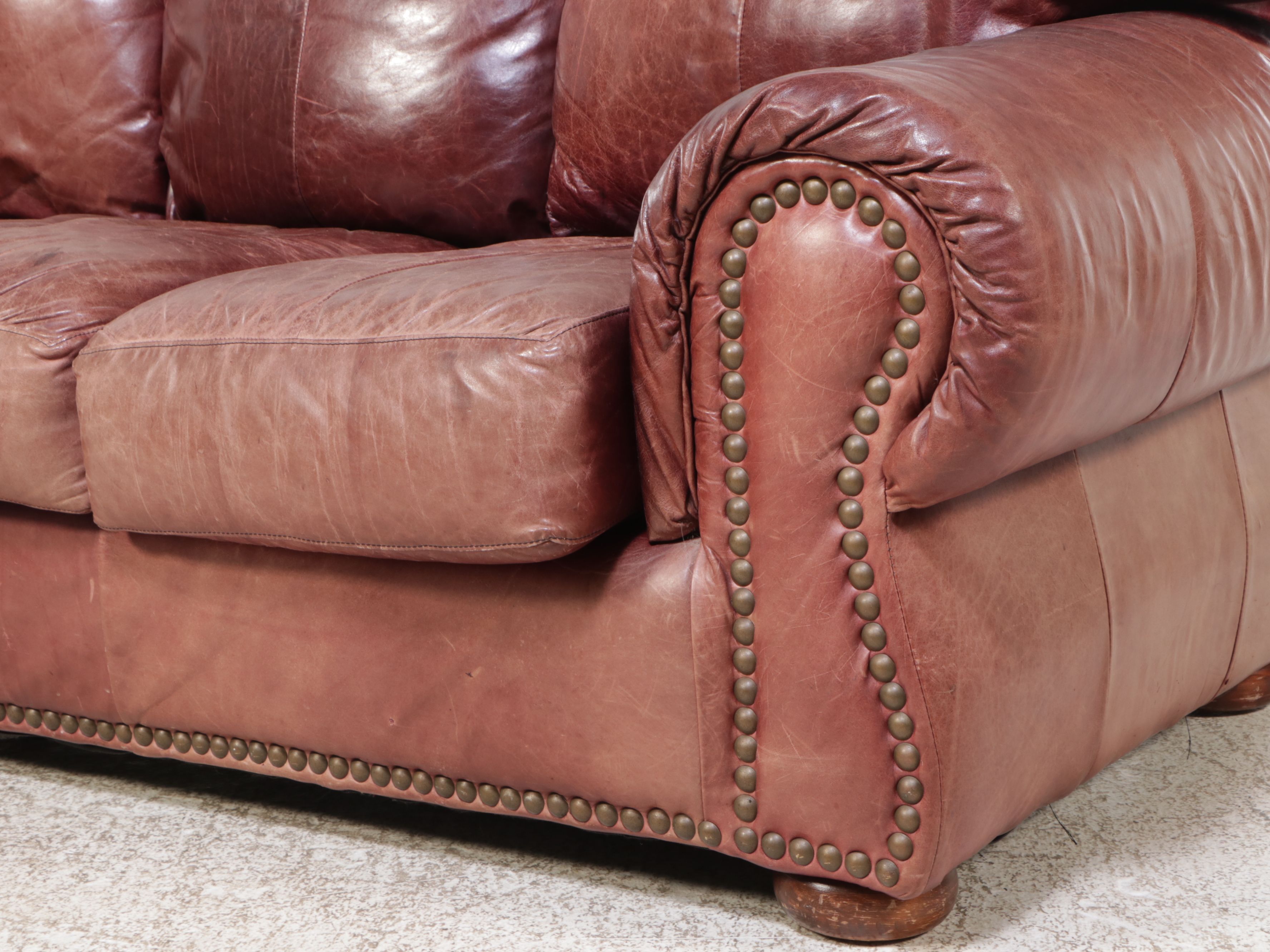 Brown Leather Sofa
