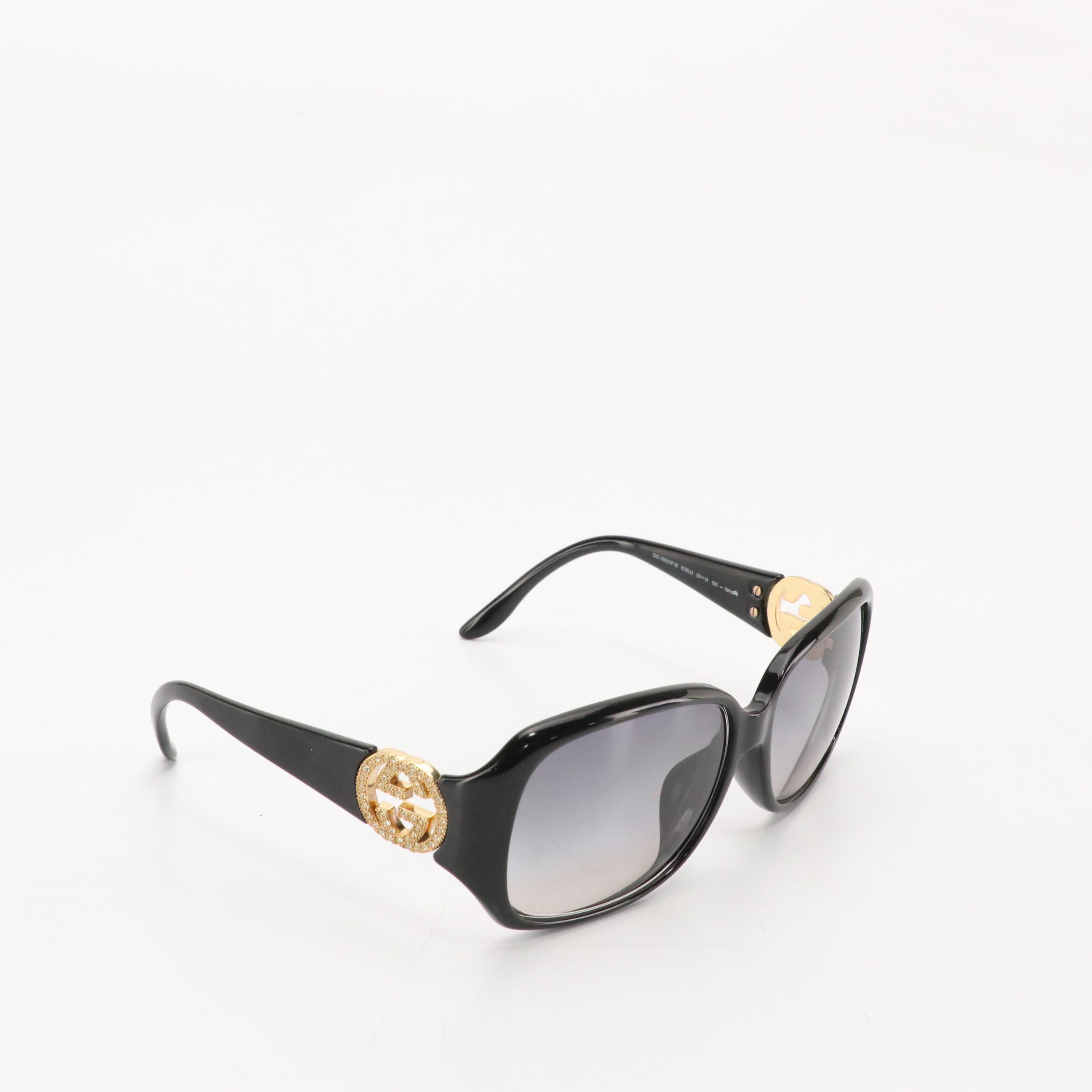 Gucci GG3592/F/S Oversized Butterfly GG Temple Prescription Sunglasses with Case