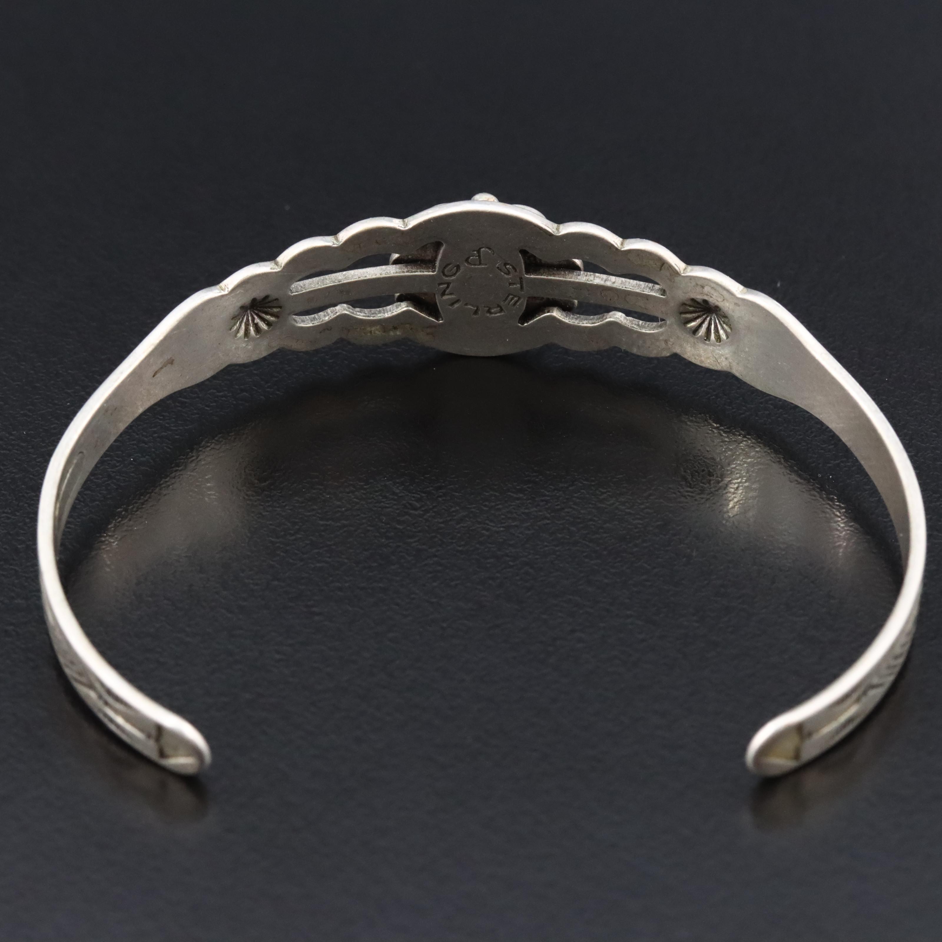 Southwest Signed Turquoise Cuff Bracelet