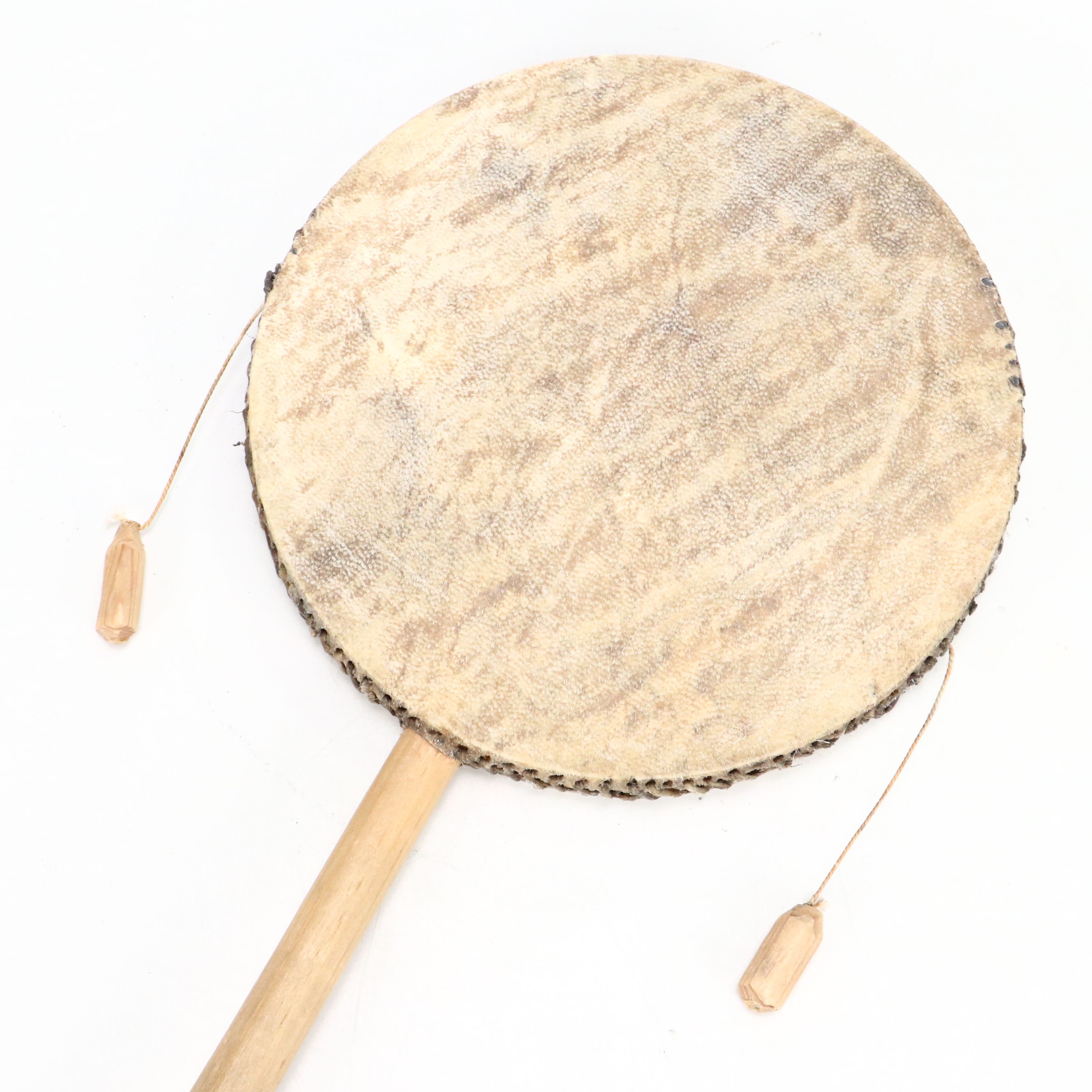 Hide-Covered Handheld Spin Drum