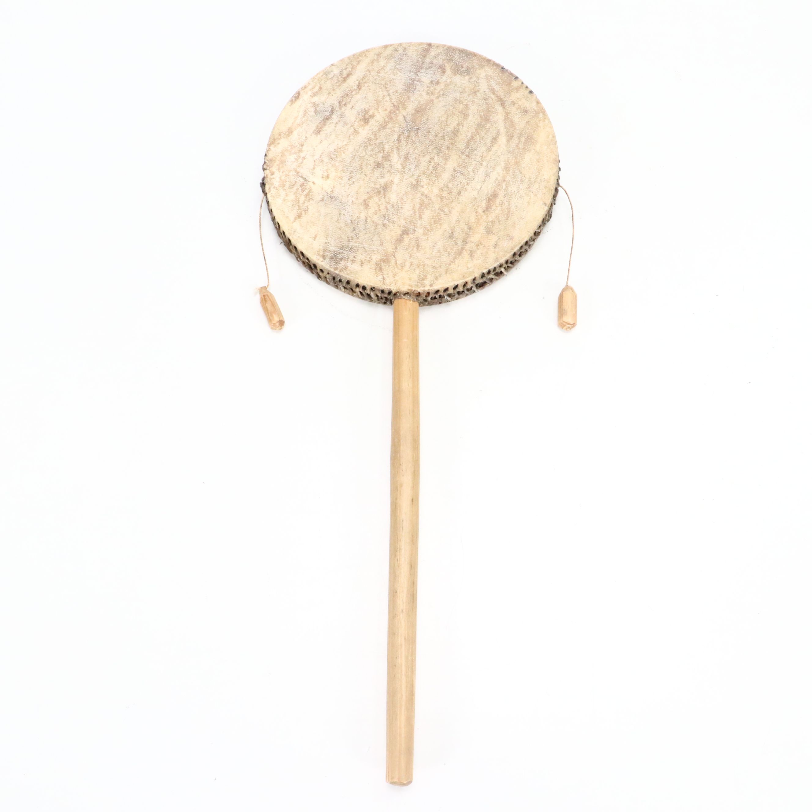 Hide-Covered Handheld Spin Drum