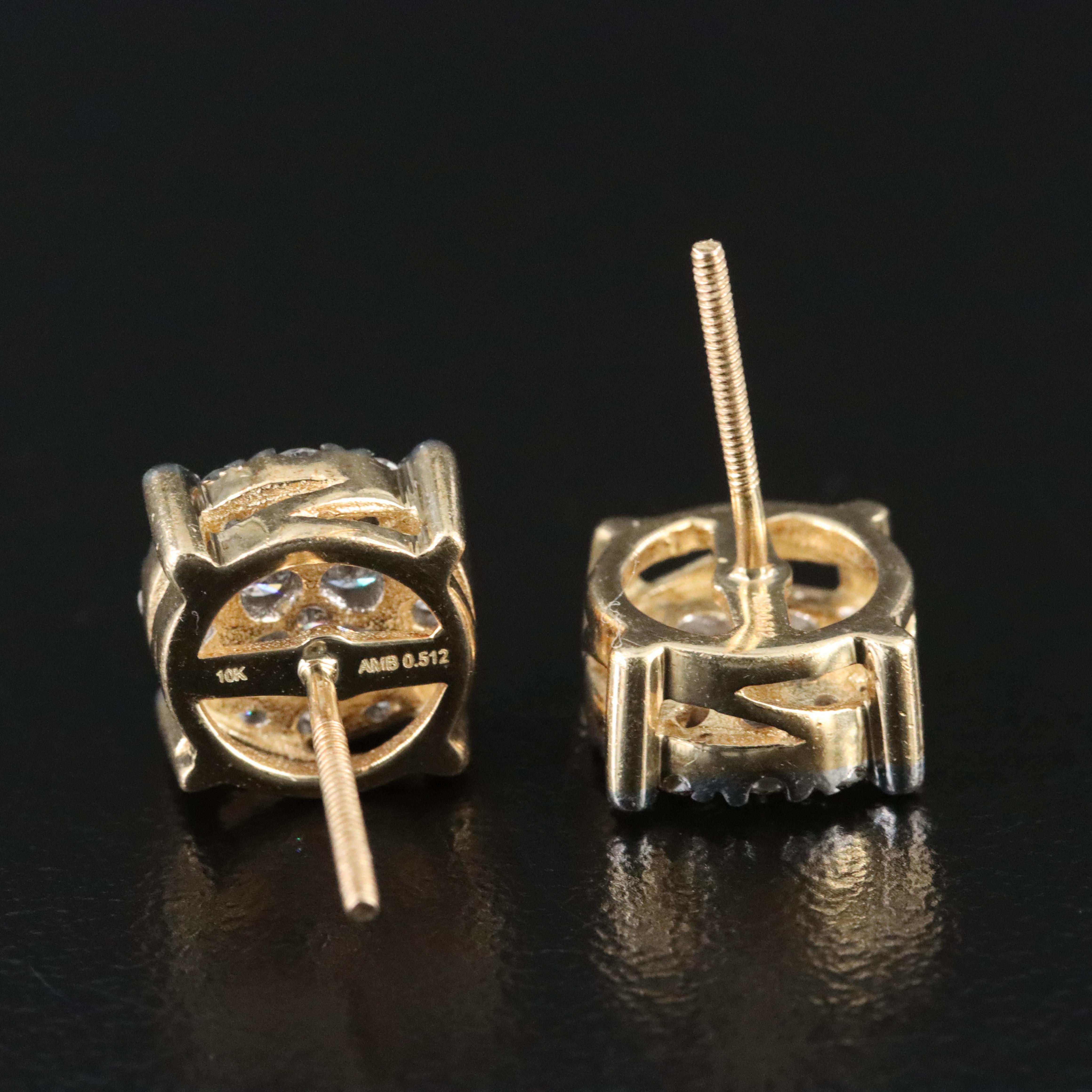 10K 0.80 CTW Diamond Earrings