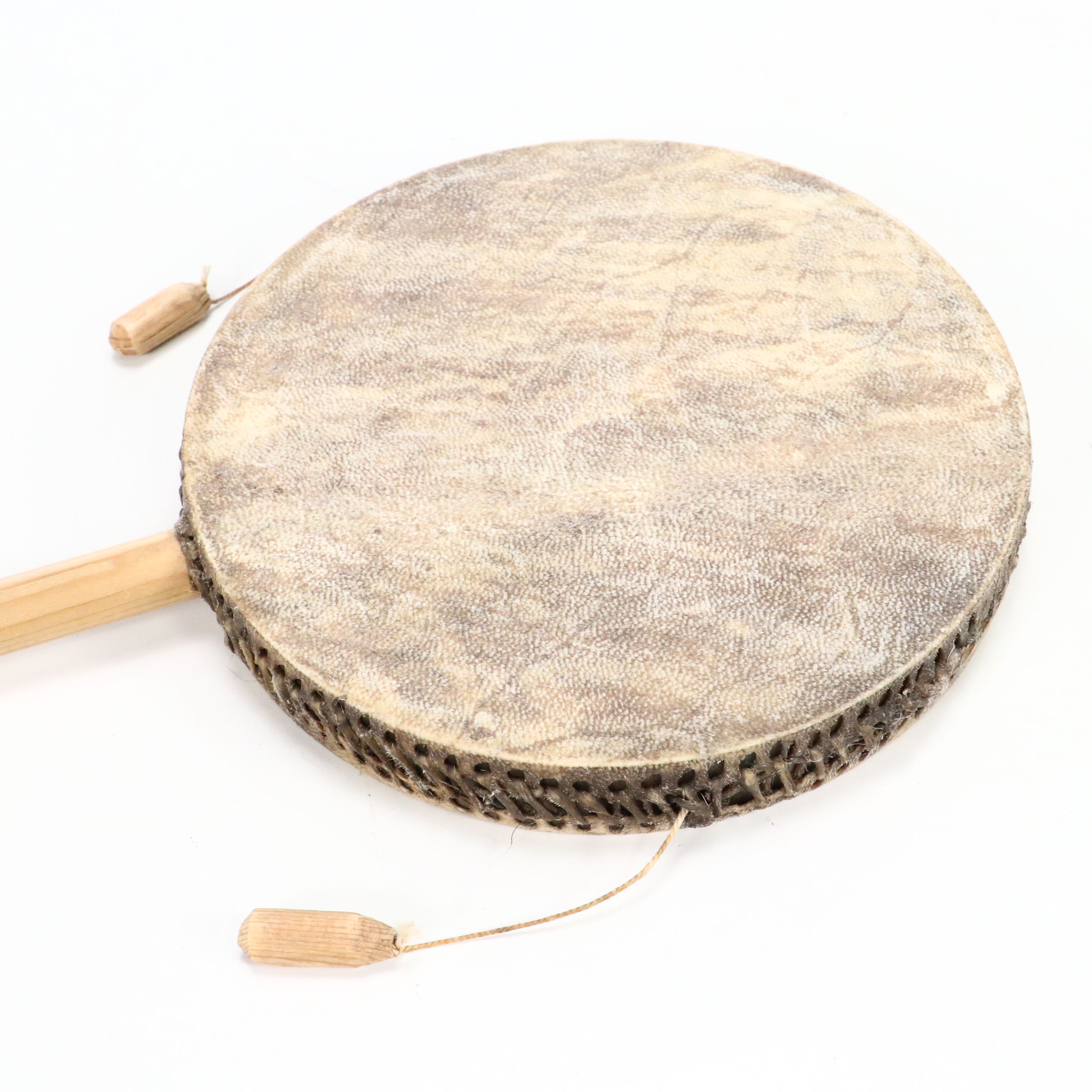 Hide-Covered Handheld Spin Drum